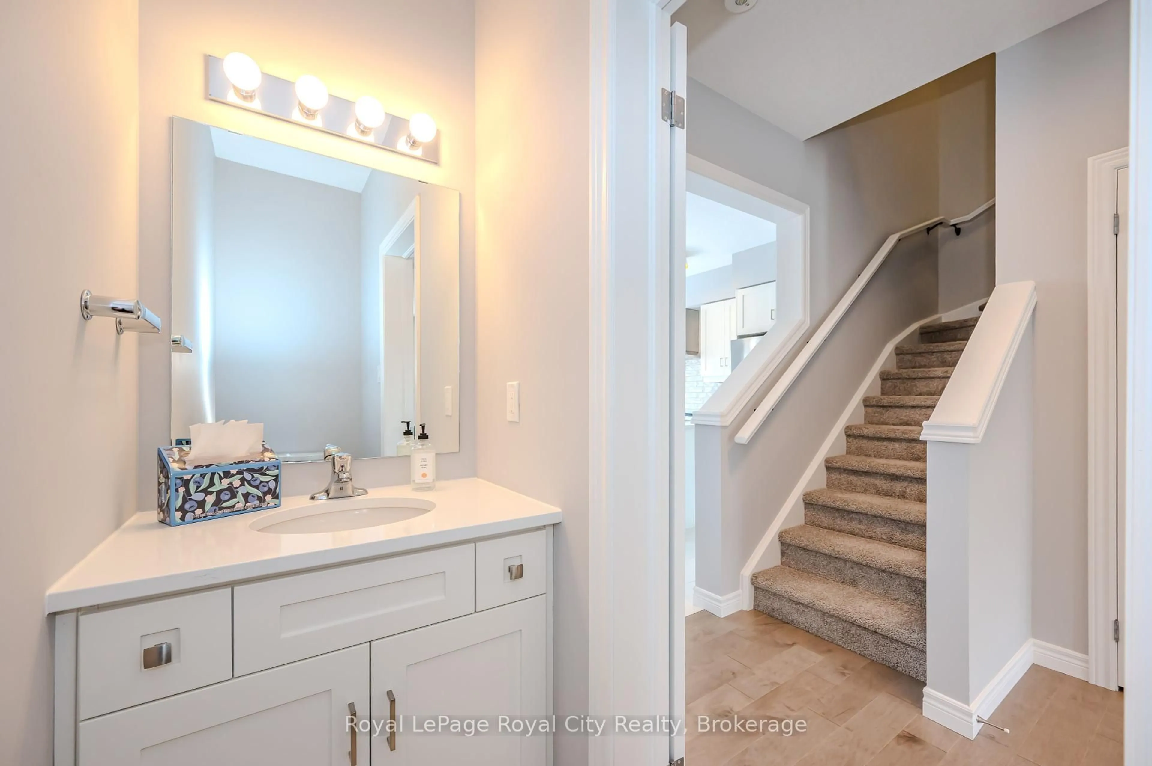 Contemporary bathroom, ceramic/tile floor for 5 Sora Lane, Guelph Ontario N1E 0T4
