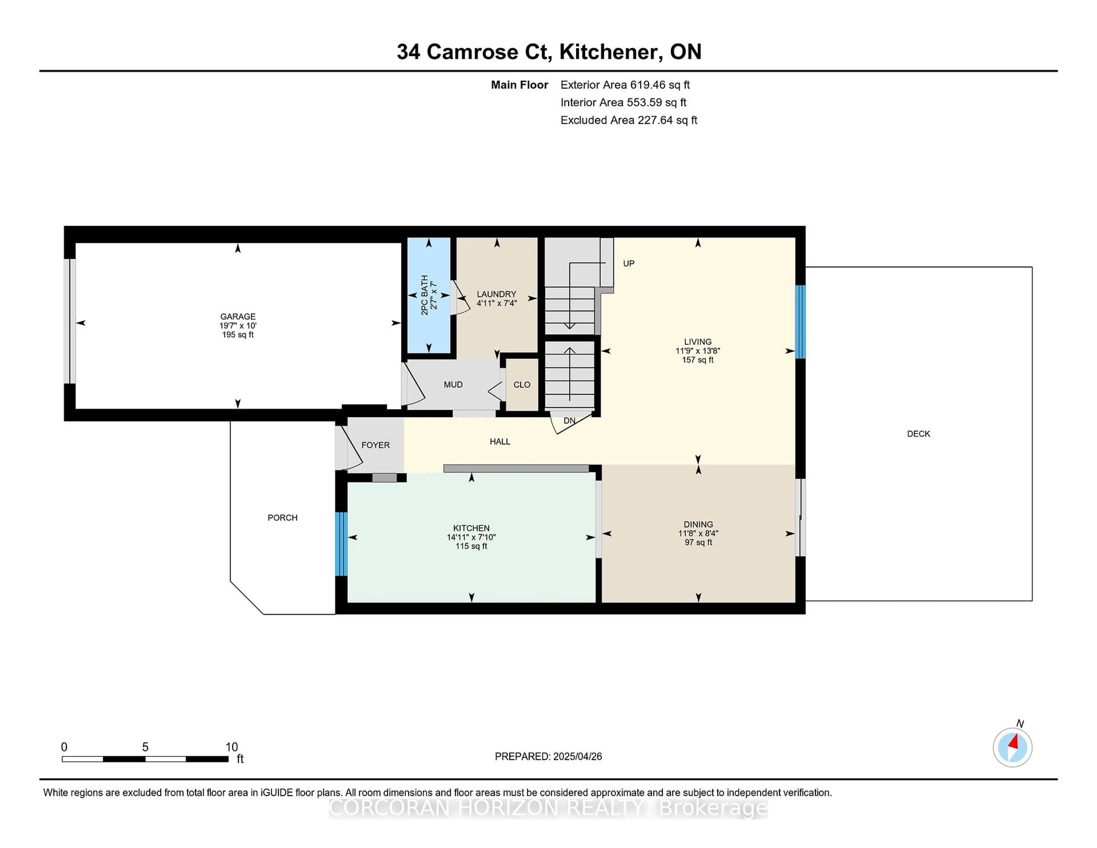 Floor plan for 34 Camrose Crt, Kitchener Ontario N2M 5J5