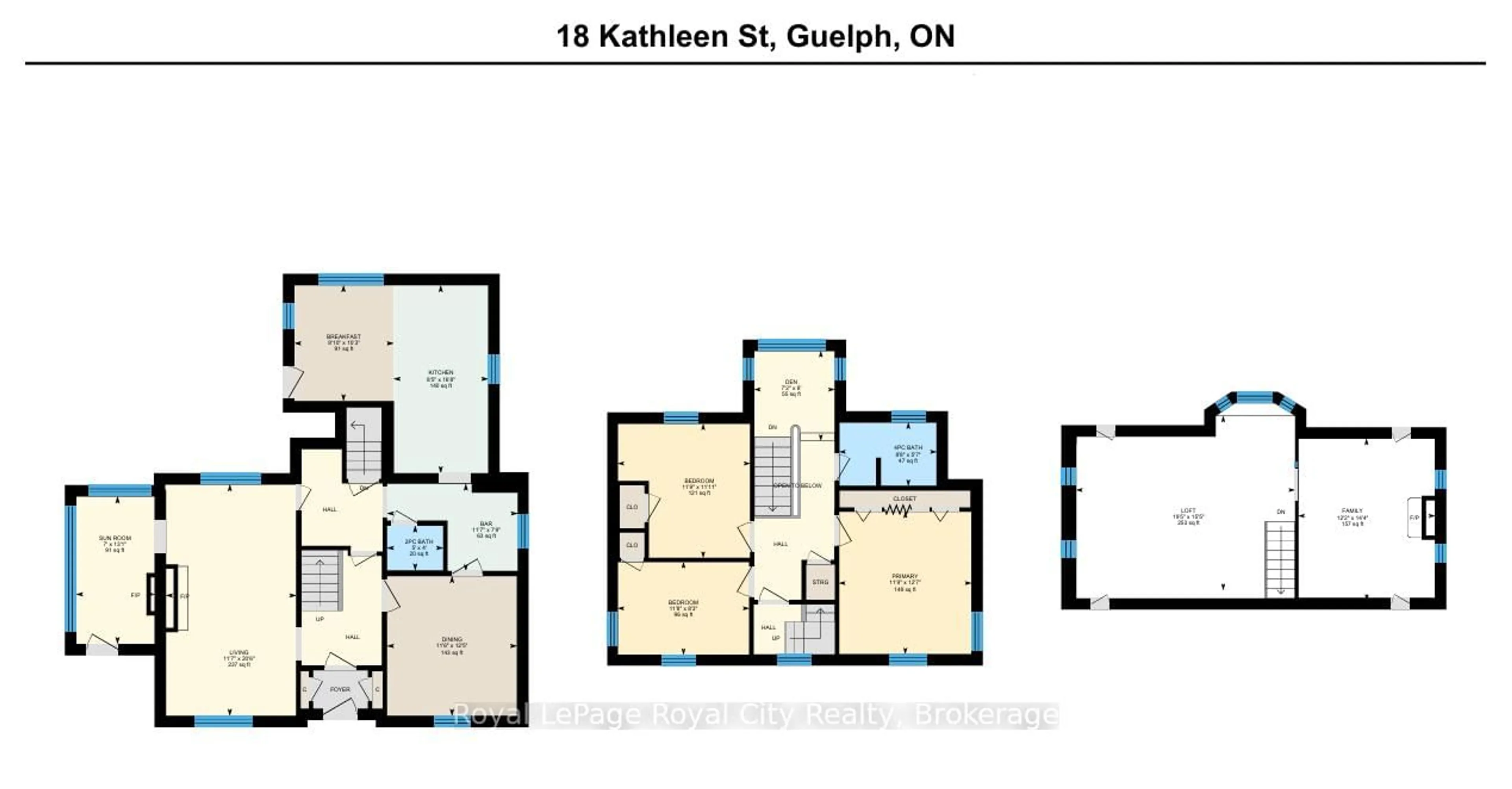 Floor plan for 18 Kathleen St, Guelph Ontario N1H 4Y2