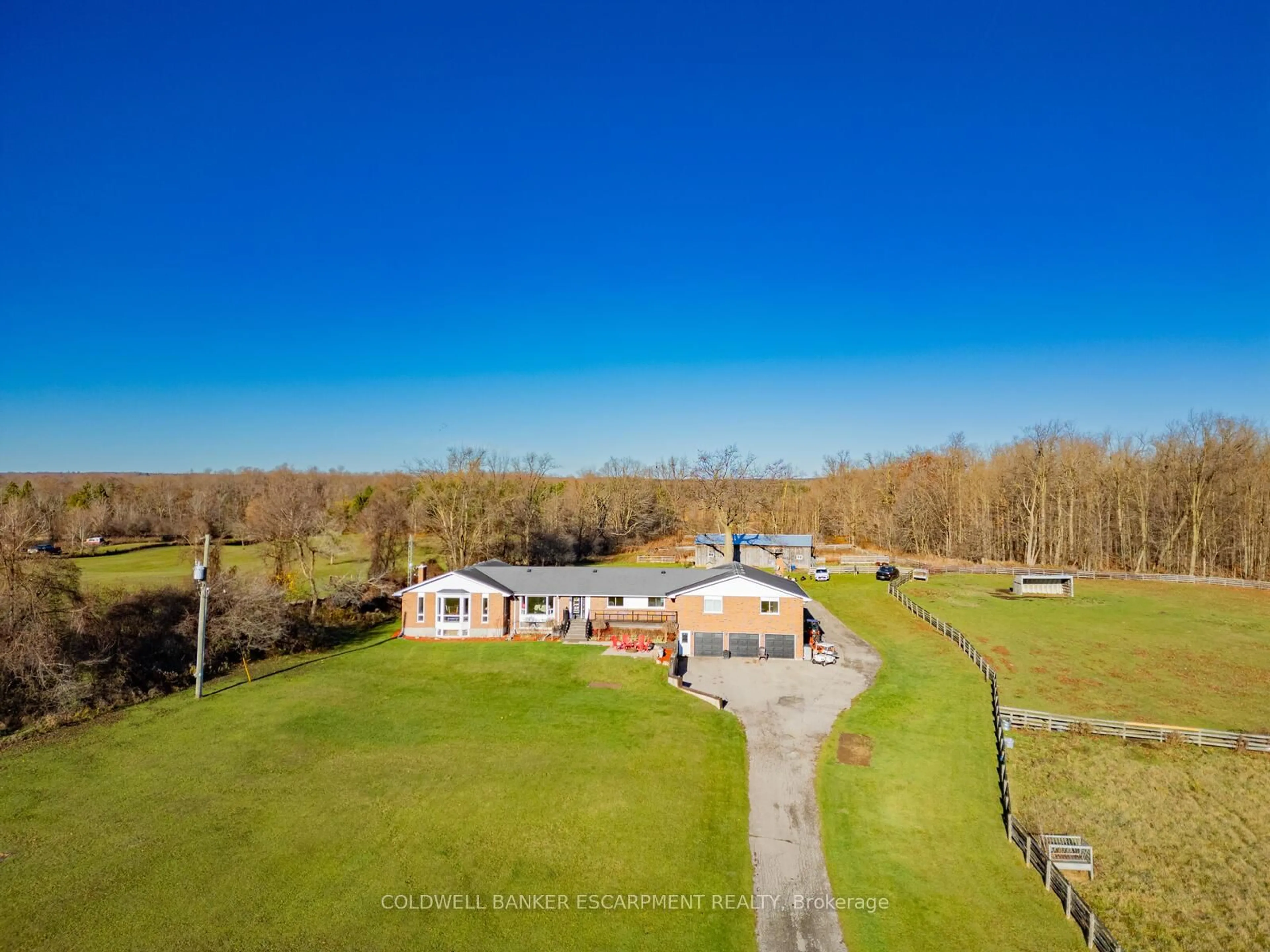 A pic from outside/outdoor area/front of a property/back of a property/a pic from drone, water/lake/river/ocean view for 9630 Wellington Rd 42 Rd, Erin Ontario L7G 4S8