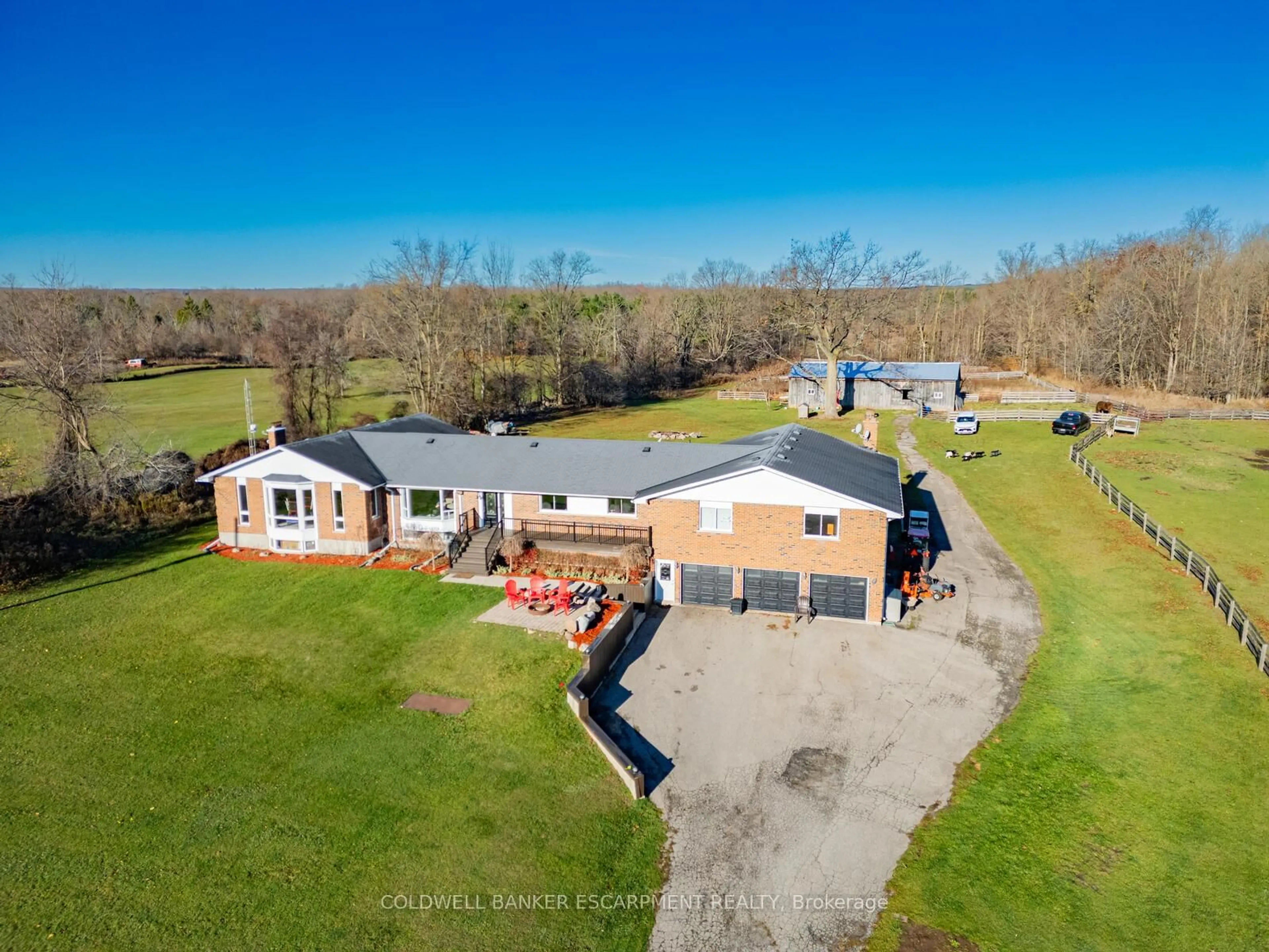 A pic from outside/outdoor area/front of a property/back of a property/a pic from drone, water/lake/river/ocean view for 9630 Wellington Rd 42 Rd, Erin Ontario L7G 4S8