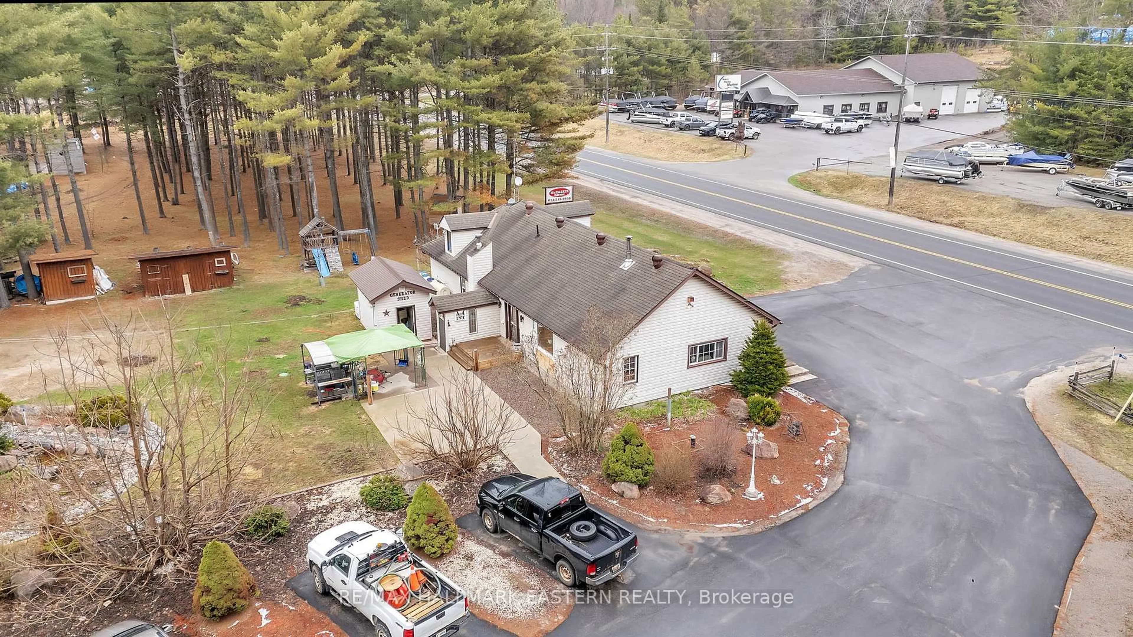 A pic from outside/outdoor area/front of a property/back of a property/a pic from drone, mountain view for 29715 Highway 62 N N/A, Bancroft Ontario K0L 1C0