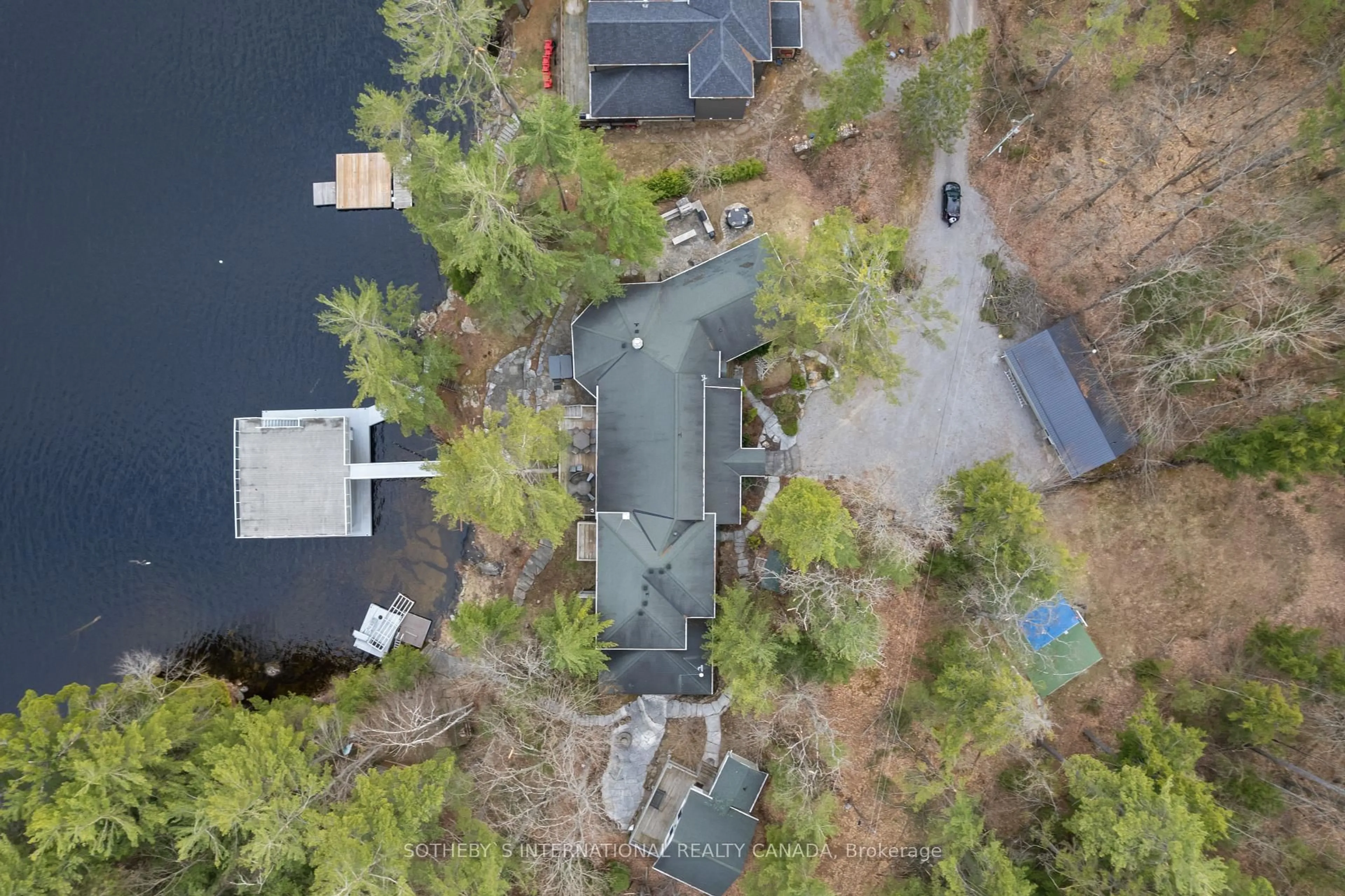 A pic from outside/outdoor area/front of a property/back of a property/a pic from drone, forest/trees view for 32 Fire Route 172 N/A, Galway-Cavendish and Harvey Ontario K0L 1J0
