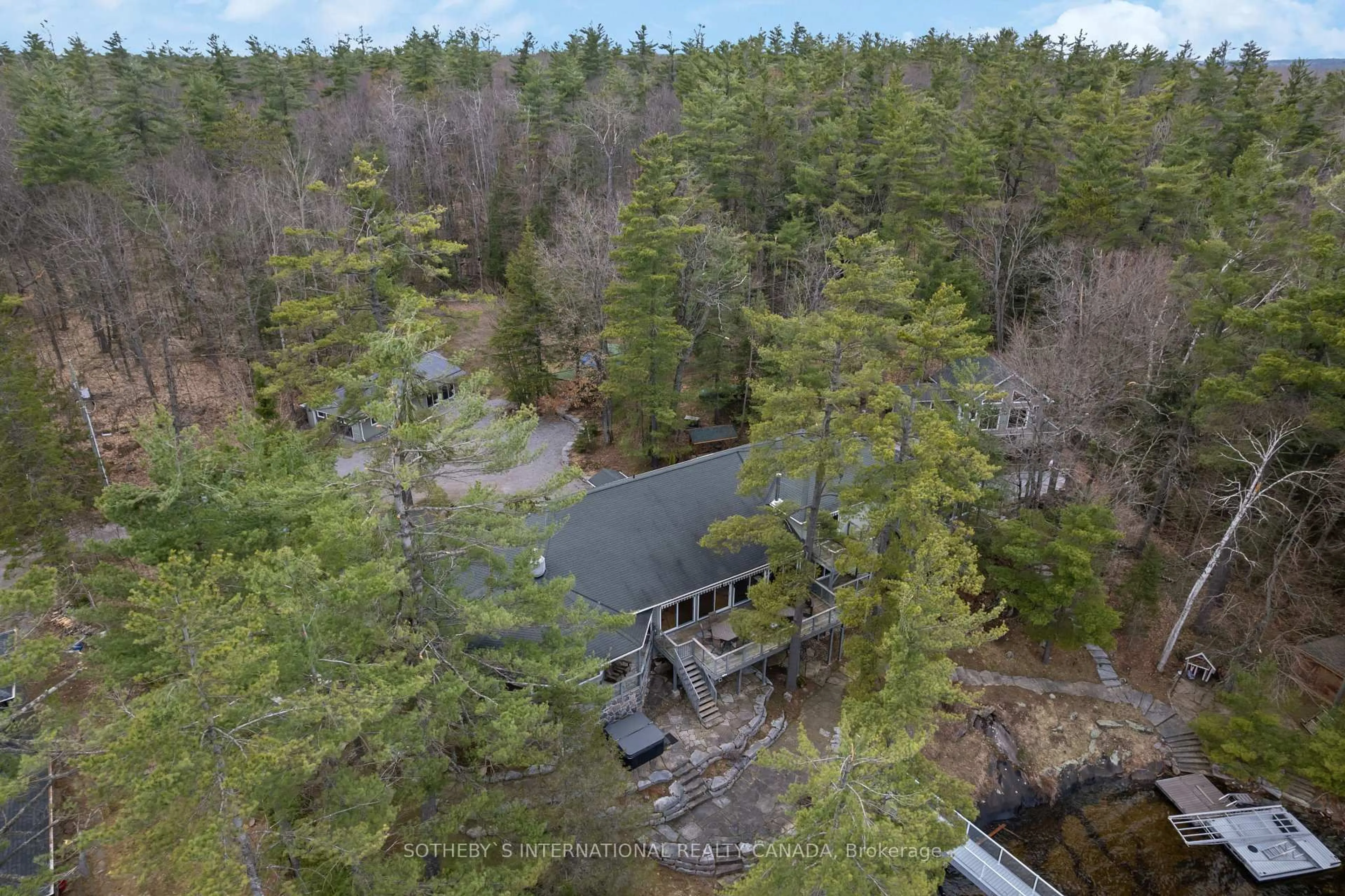 A pic from outside/outdoor area/front of a property/back of a property/a pic from drone, forest/trees view for 32 Fire Route 172 N/A, Galway-Cavendish and Harvey Ontario K0L 1J0