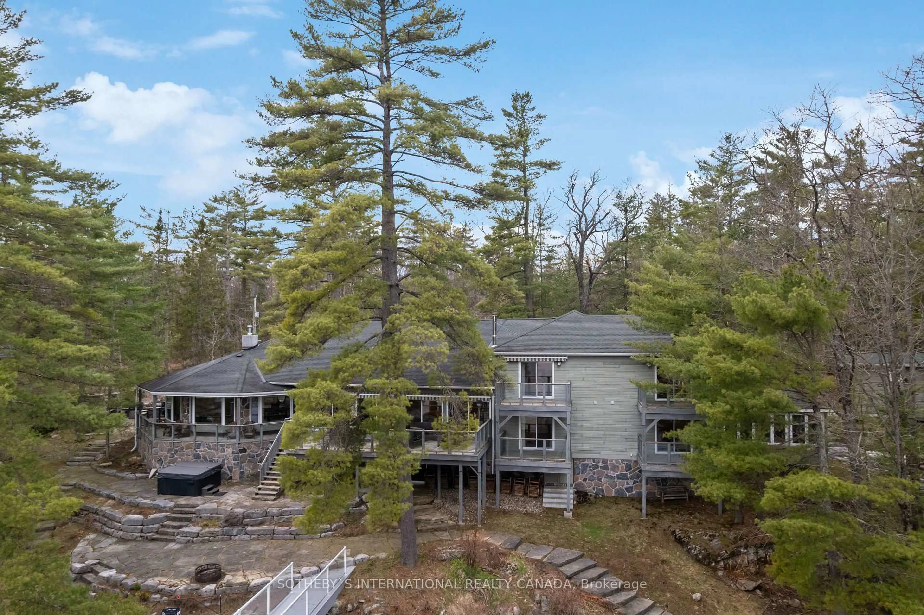 A pic from outside/outdoor area/front of a property/back of a property/a pic from drone, forest/trees view for 32 Fire Route 172 N/A, Galway-Cavendish and Harvey Ontario K0L 1J0