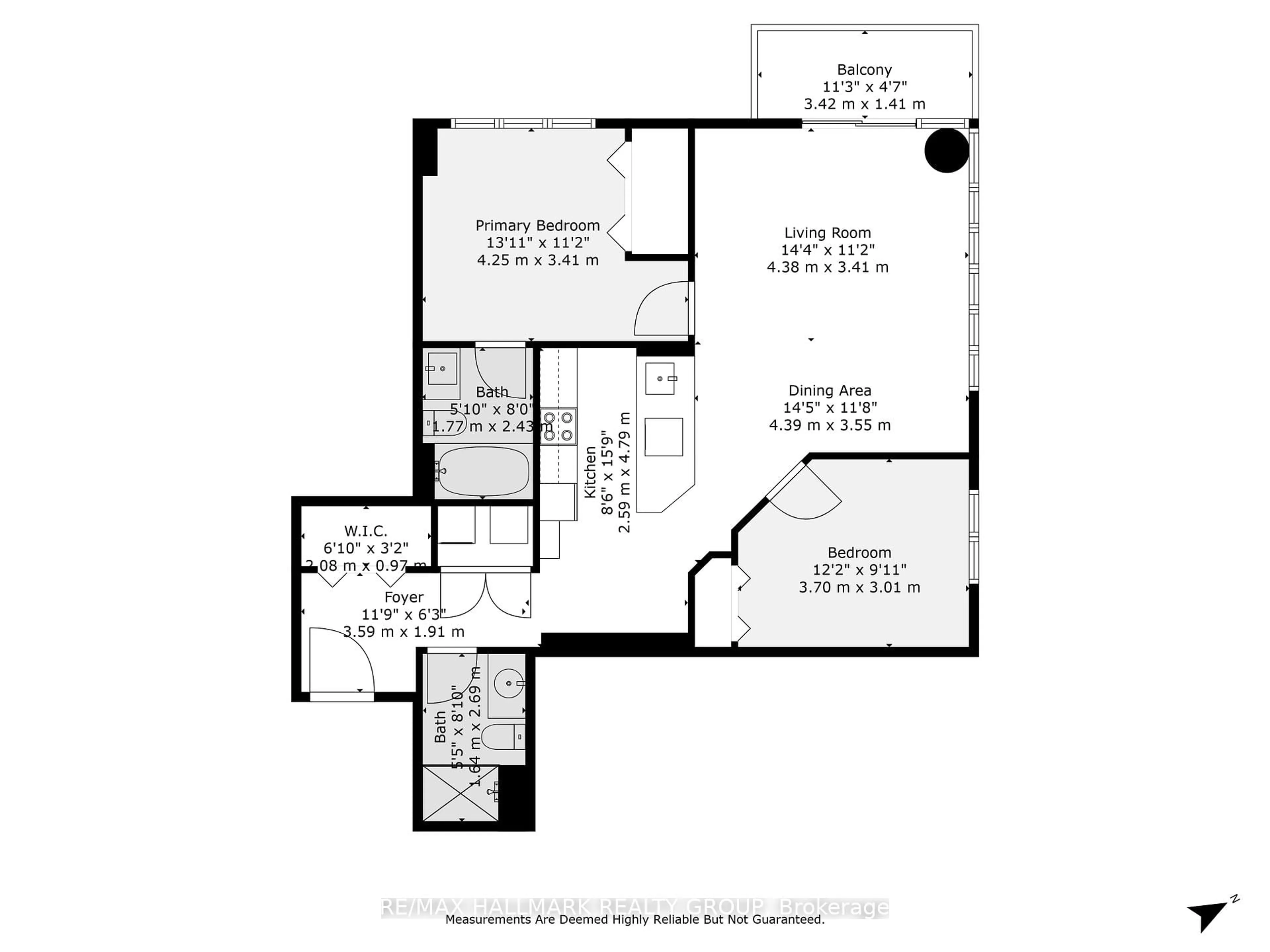 Floor plan for 90 Landry St #1304, Ottawa Ontario K1L 0A9