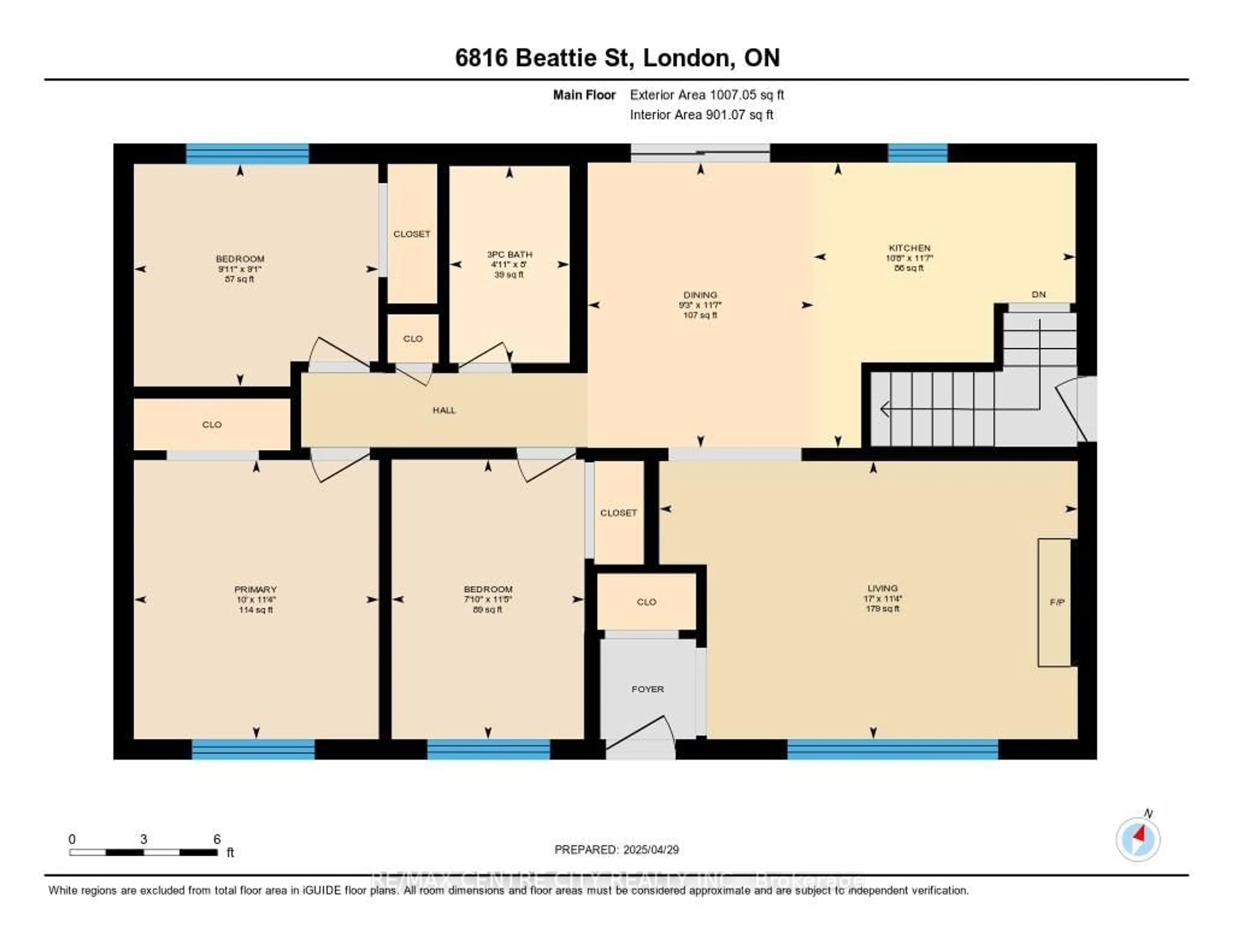 Floor plan for 6816 Beattie St, London South Ontario N6P 1A3