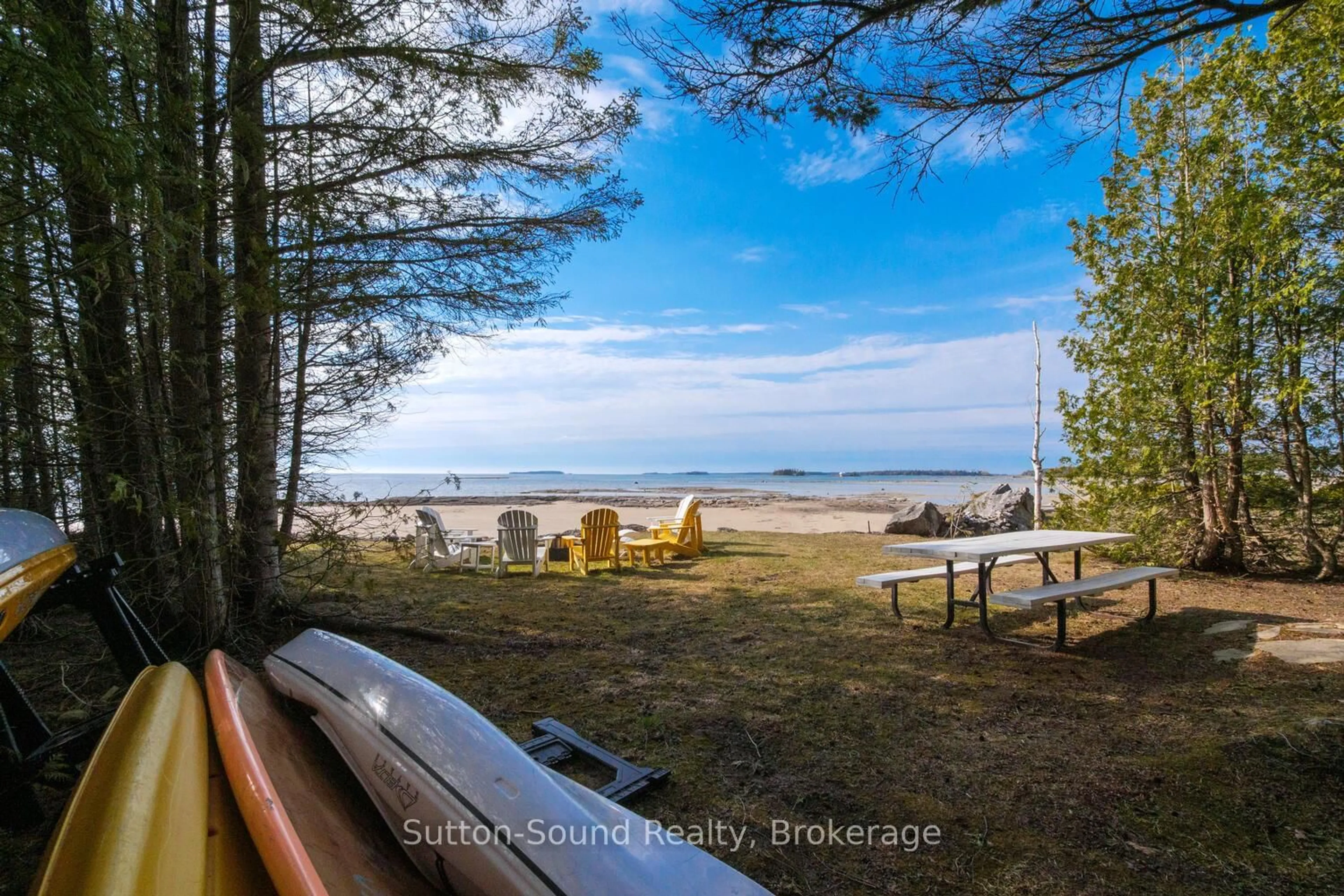 Patio, water/lake/river/ocean view for 604 Bay St, South Bruce Peninsula Ontario N0H 2T0
