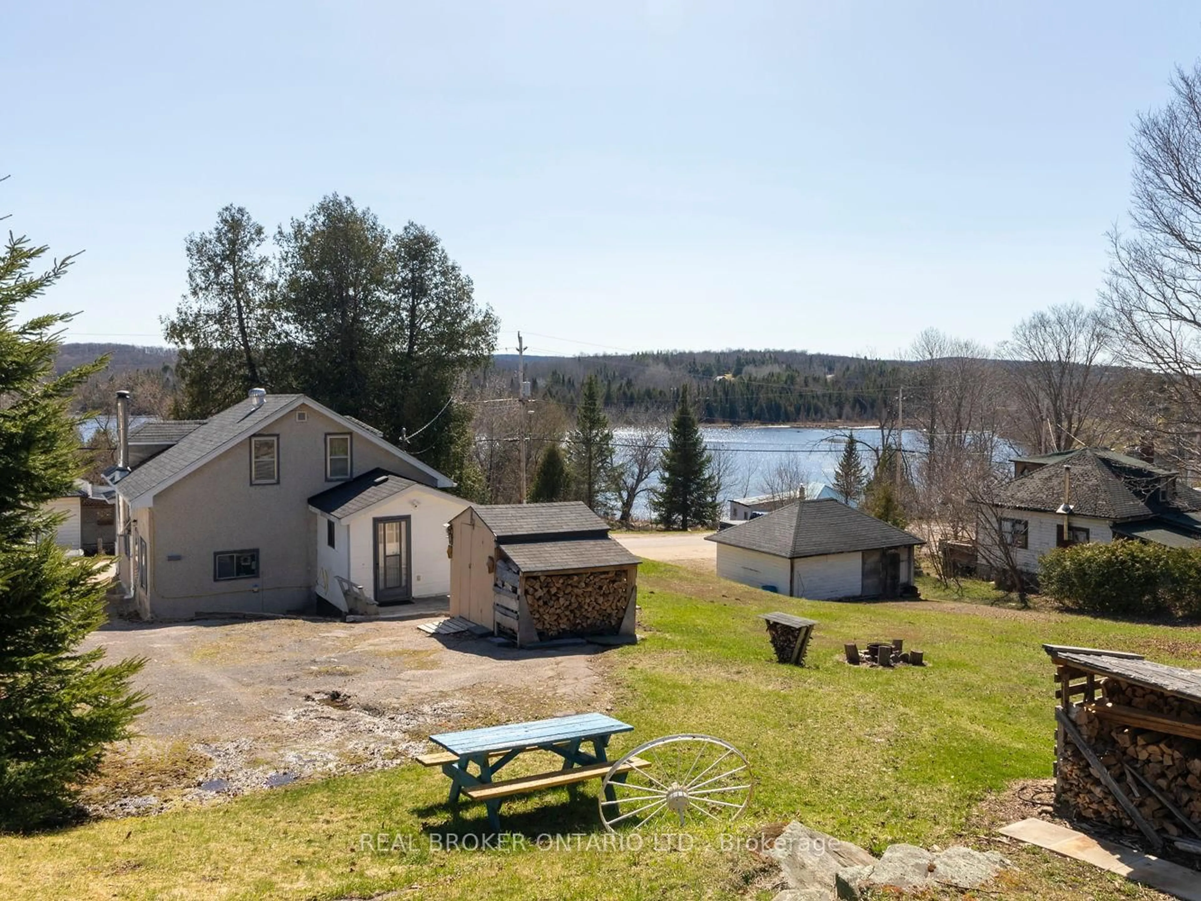 A pic from outside/outdoor area/front of a property/back of a property/a pic from drone, water/lake/river/ocean view for 79 & 85 BRIDGE St, Denbigh Ontario K0H 1L0