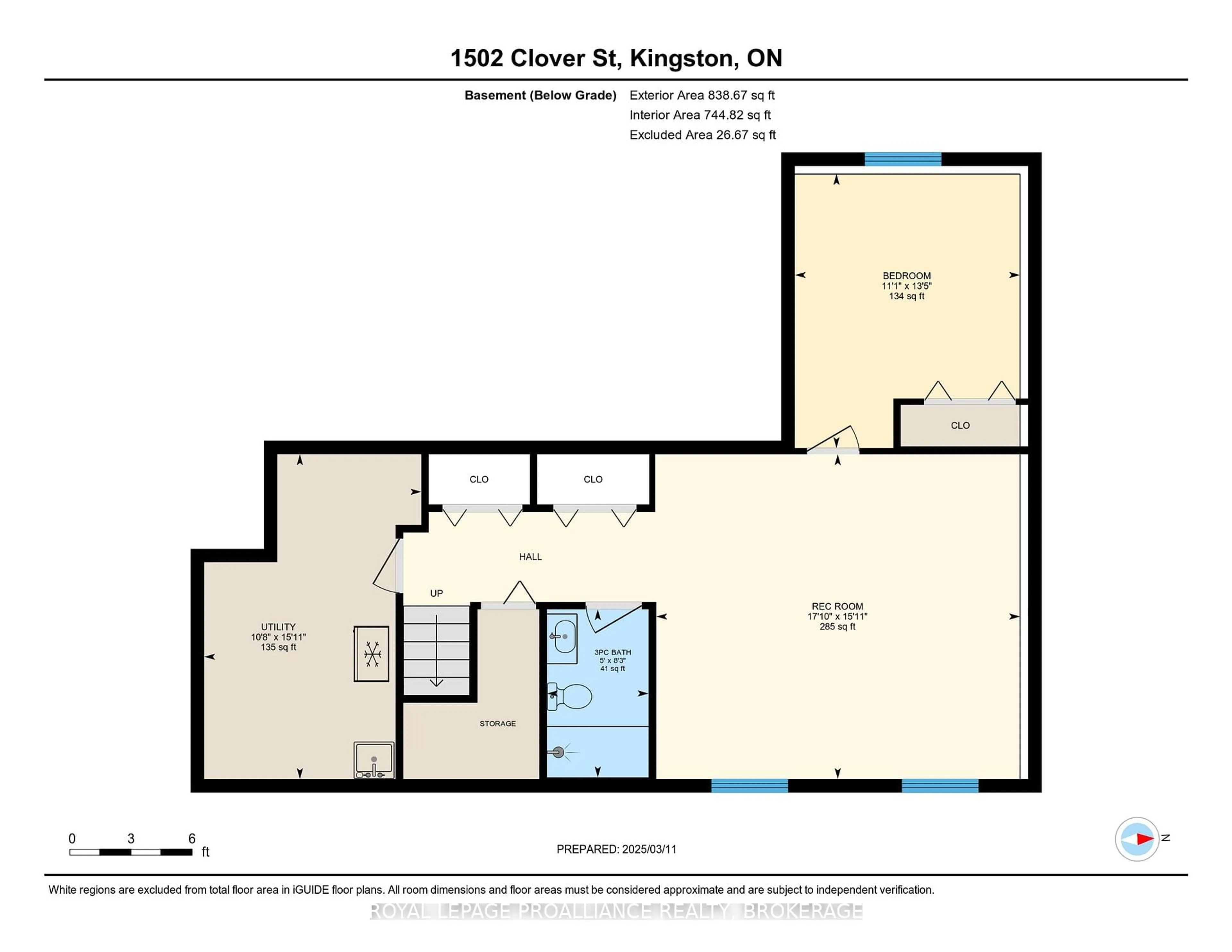 Floor plan for 1502 Clover St, Kingston Ontario K7P 0M9