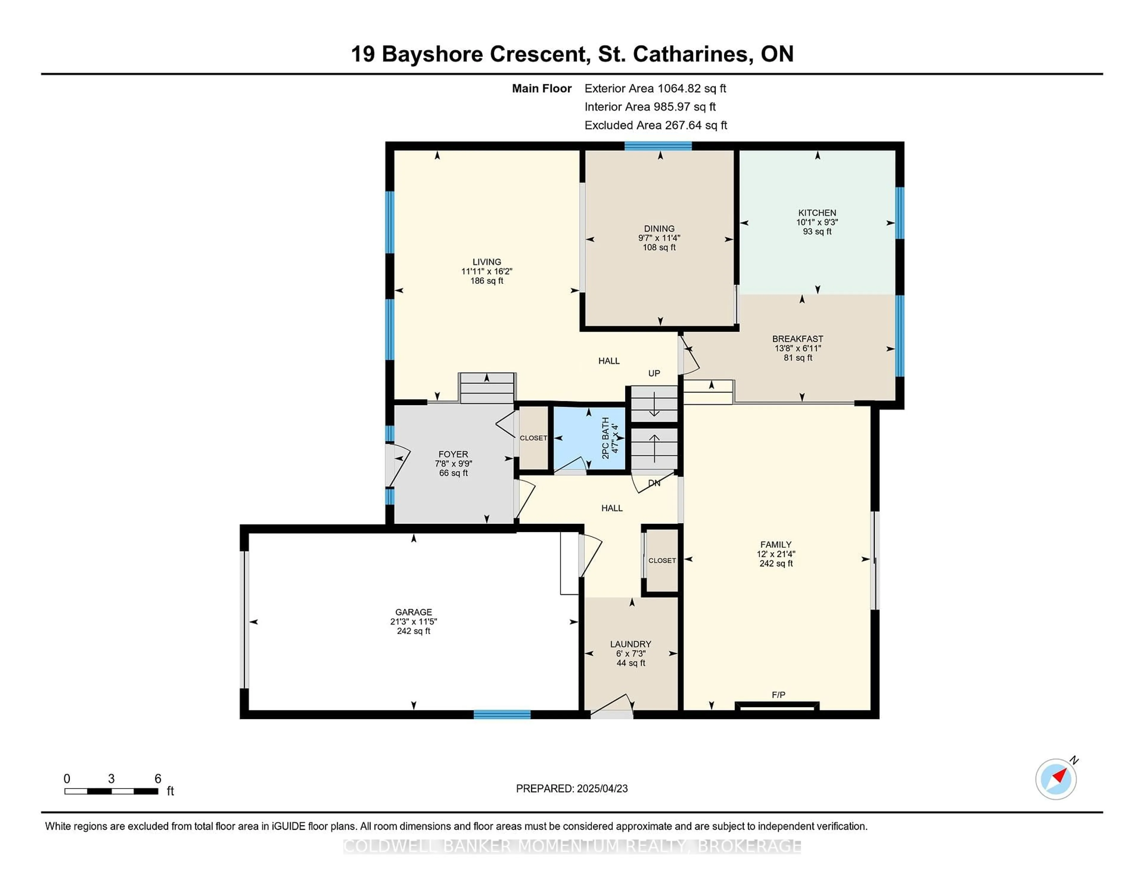 Floor plan for 19 Bayshore Cres, St. Catharines Ontario L2N 5Y3