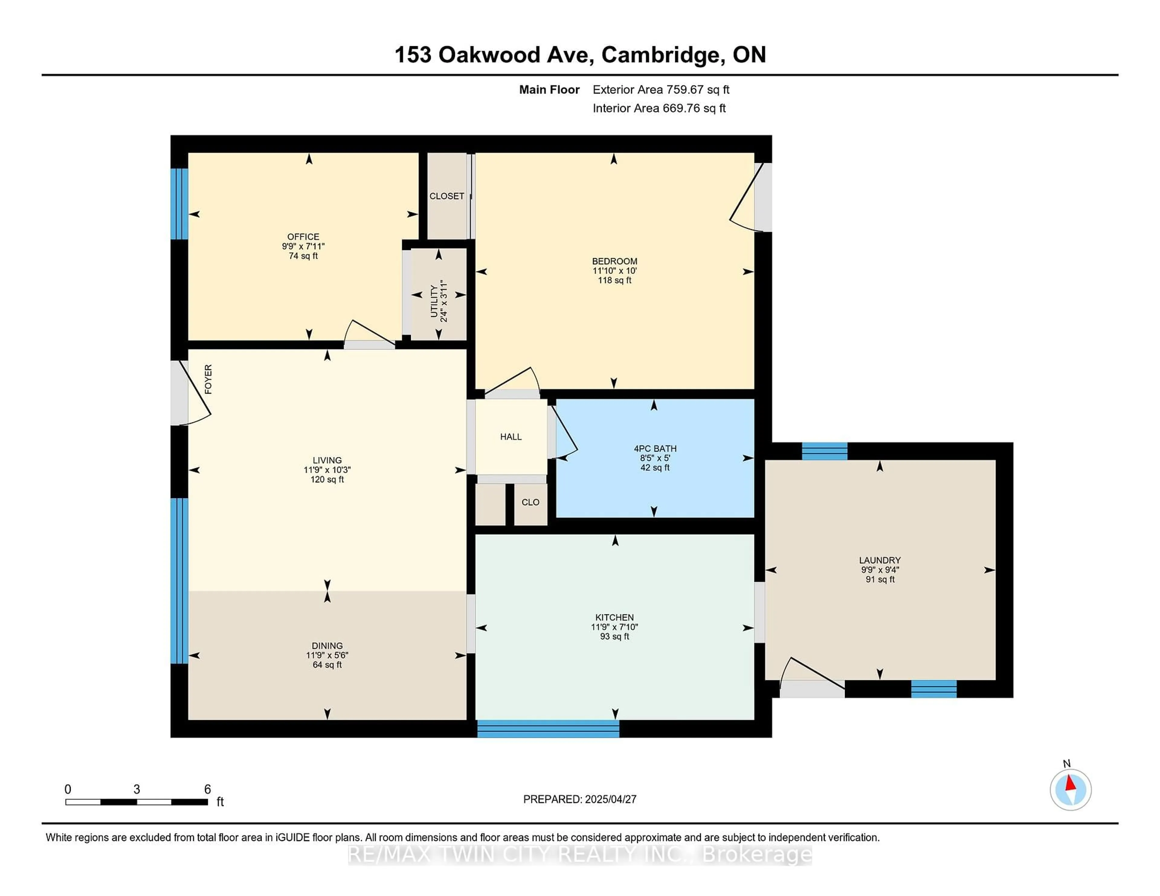 Floor plan for 153 Oakwood Ave, Cambridge Ontario N3H 4J3