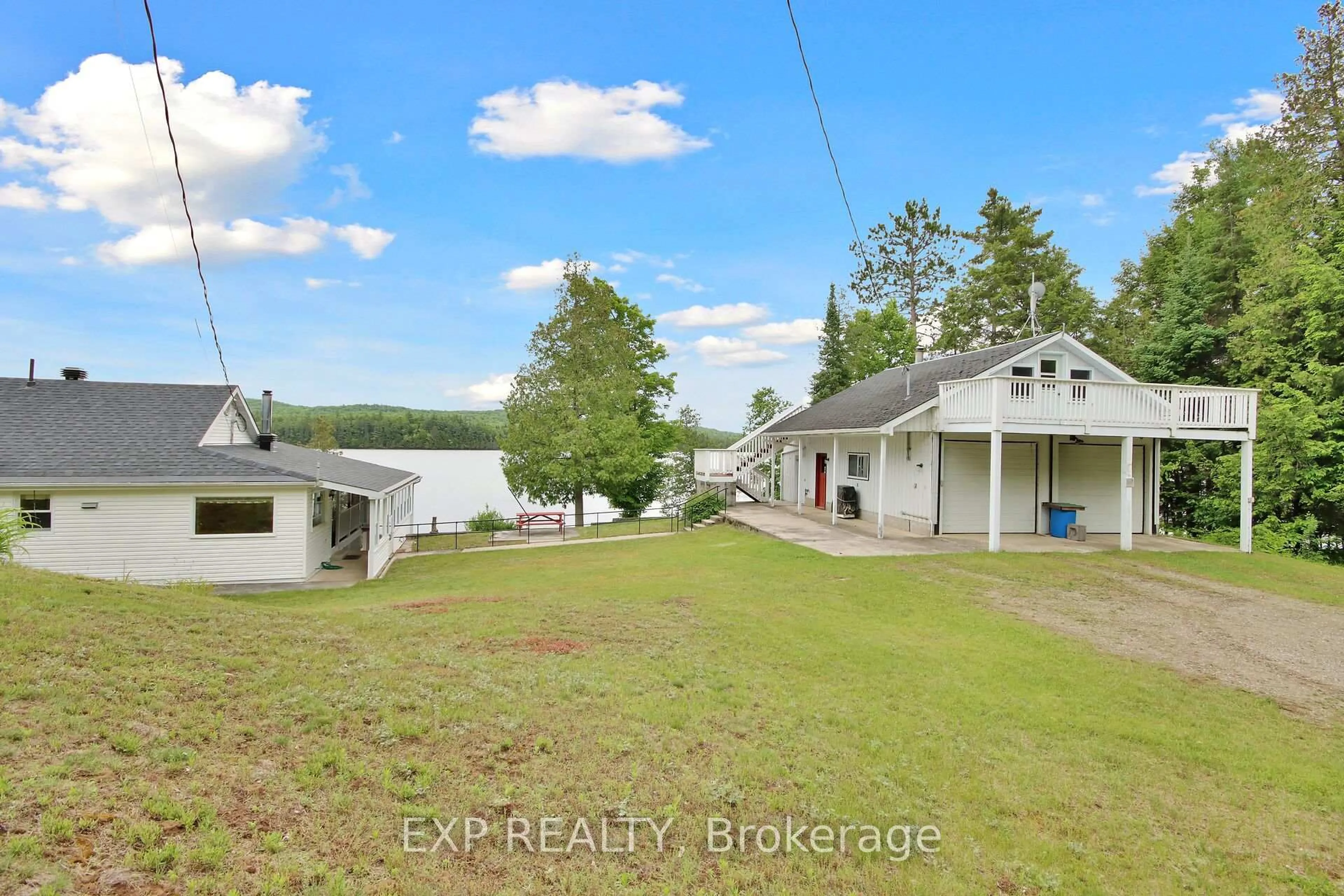 A pic from outside/outdoor area/front of a property/back of a property/a pic from drone, water/lake/river/ocean view for 1876 FLOWER STATION Rd, Lanark Ontario K0G 1K0