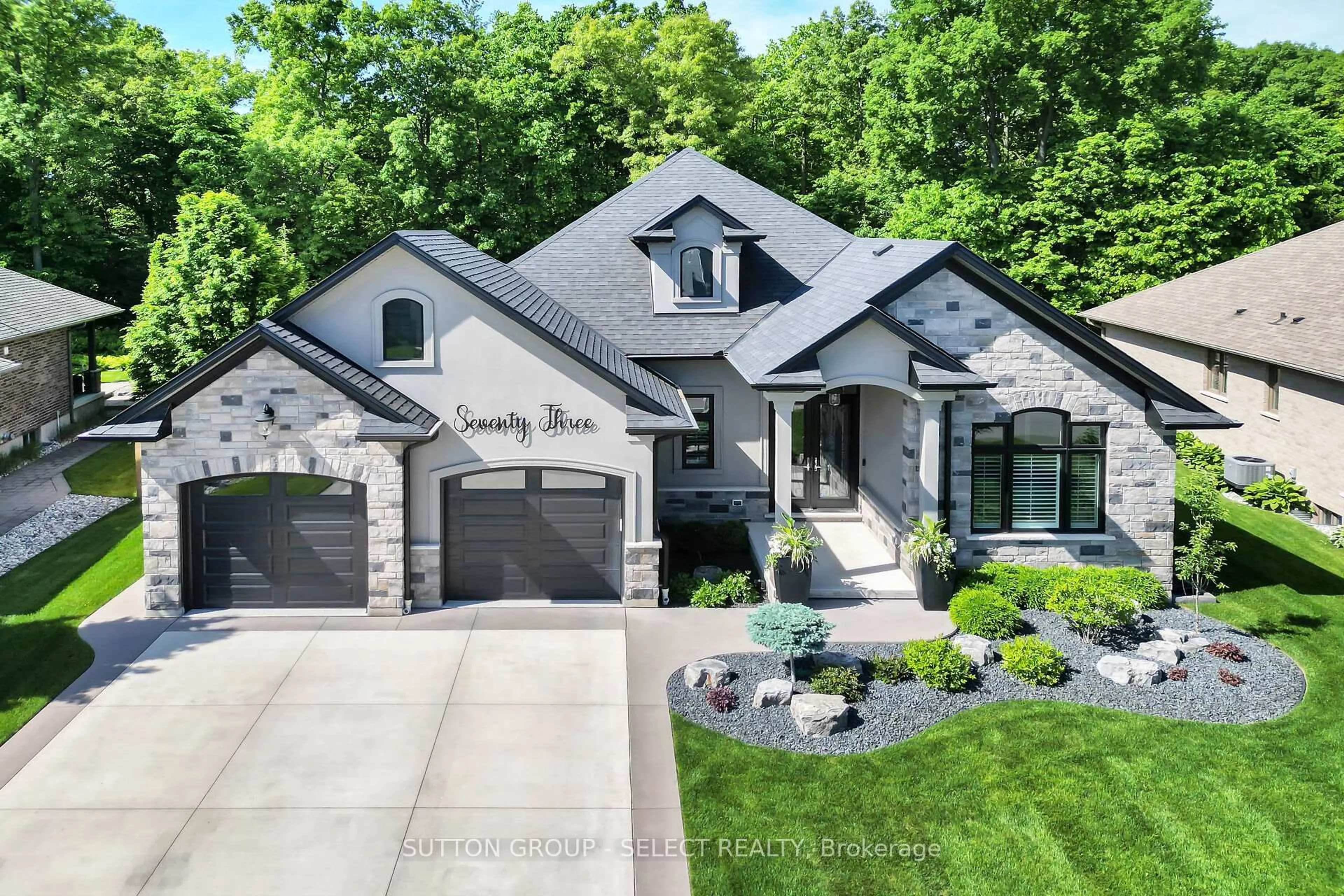 Home with brick exterior material, street for 73 ASHBY Cres, Strathroy Caradoc Ontario N7G 0A7