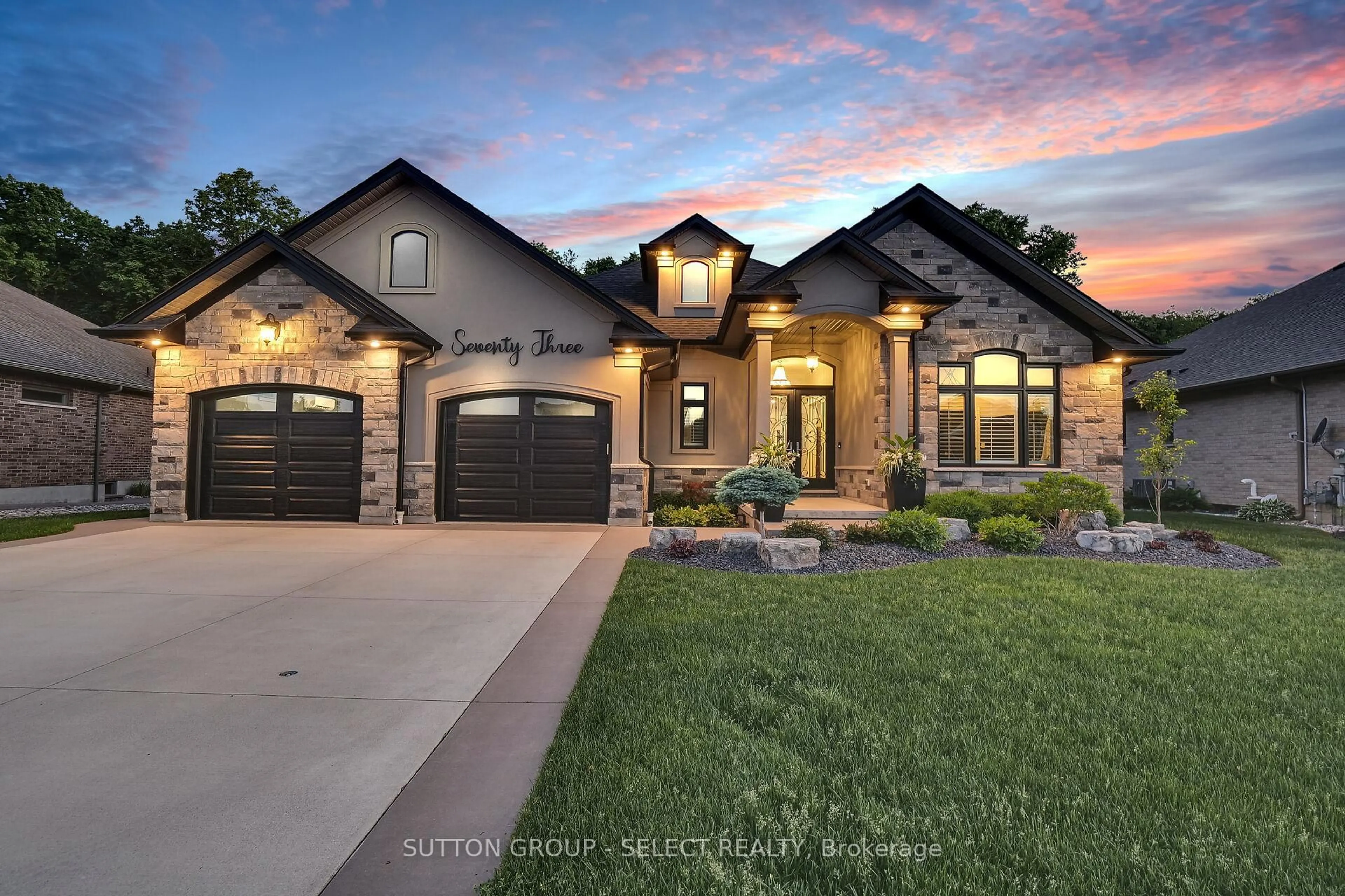 Home with brick exterior material, street for 73 ASHBY Cres, Strathroy Caradoc Ontario N7G 0A7