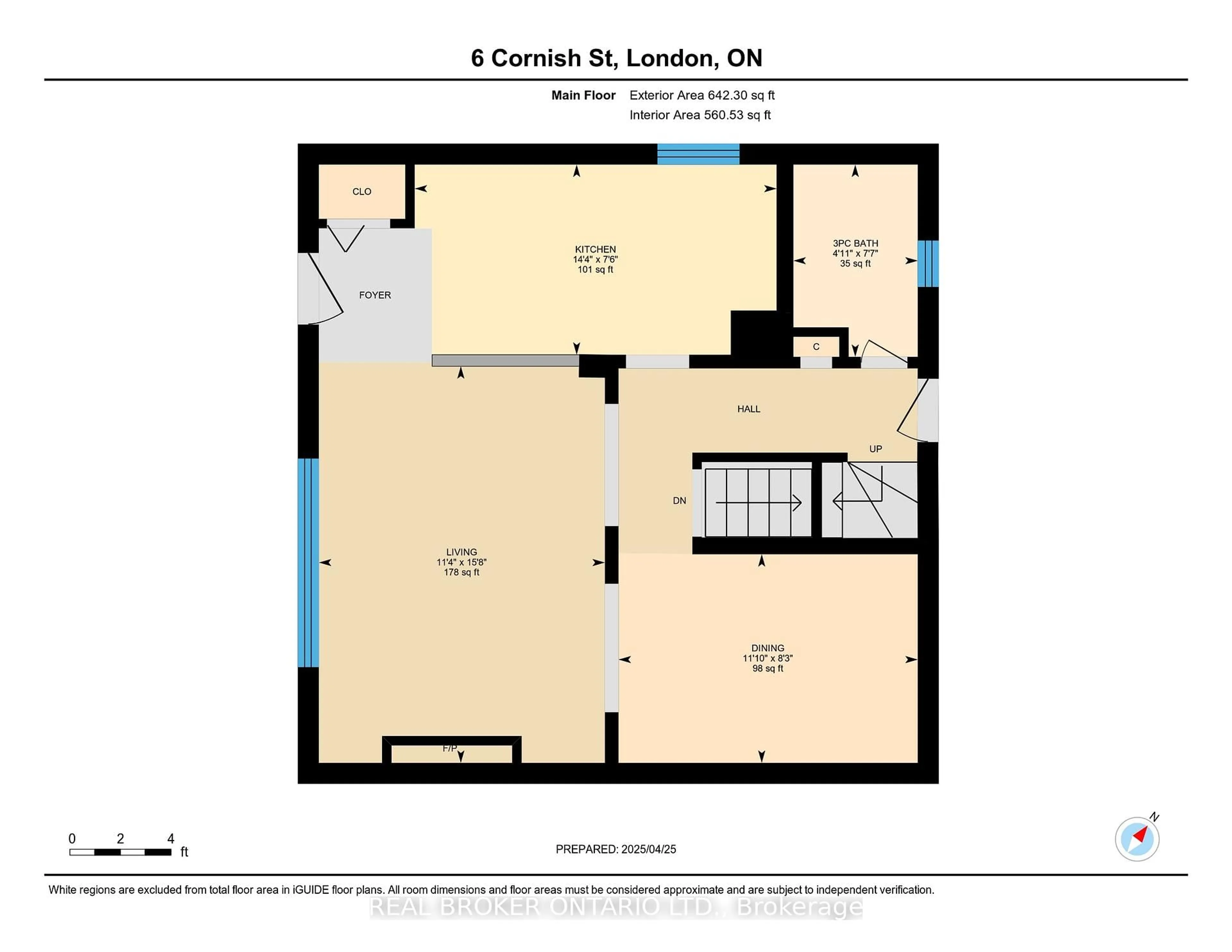 Floor plan for 6 Cornish St, London East Ontario N5W 4M1