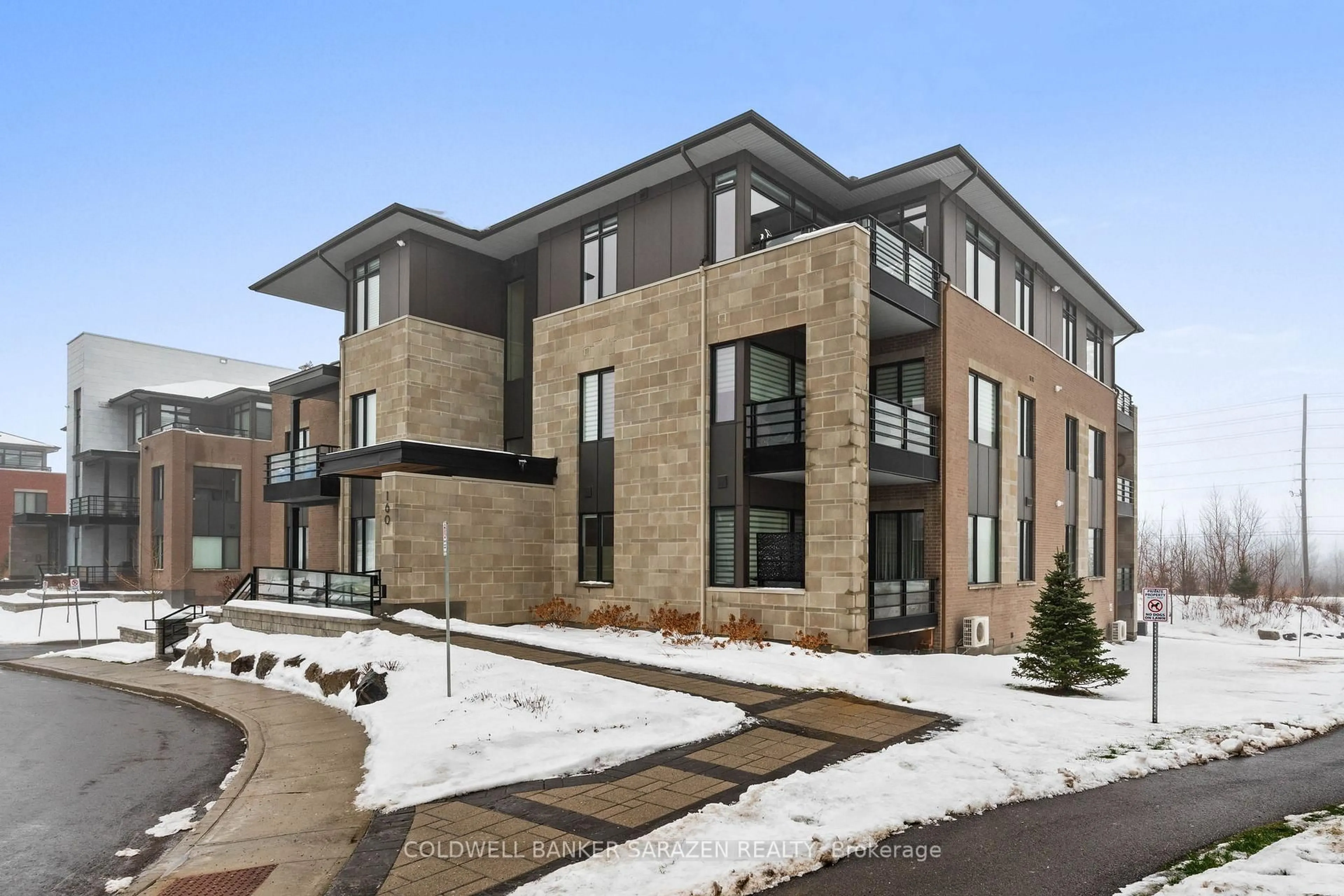 Home with brick exterior material, building for 160 Boundstone Way #104, Ottawa Ontario K2T 0M8