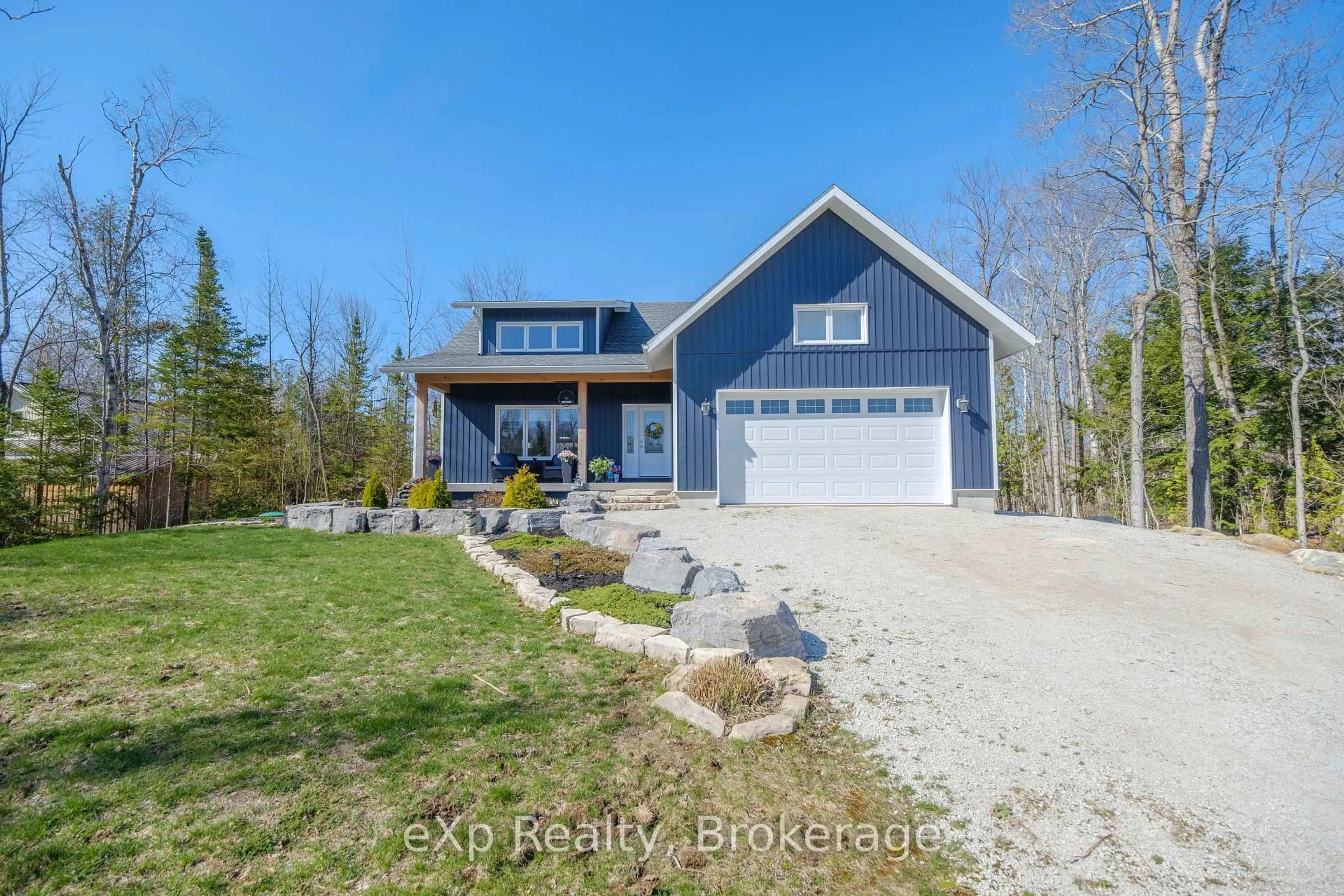 A pic from outside/outdoor area/front of a property/back of a property/a pic from drone, water/lake/river/ocean view for 94 Birch St, South Bruce Peninsula Ontario N0H 2G0