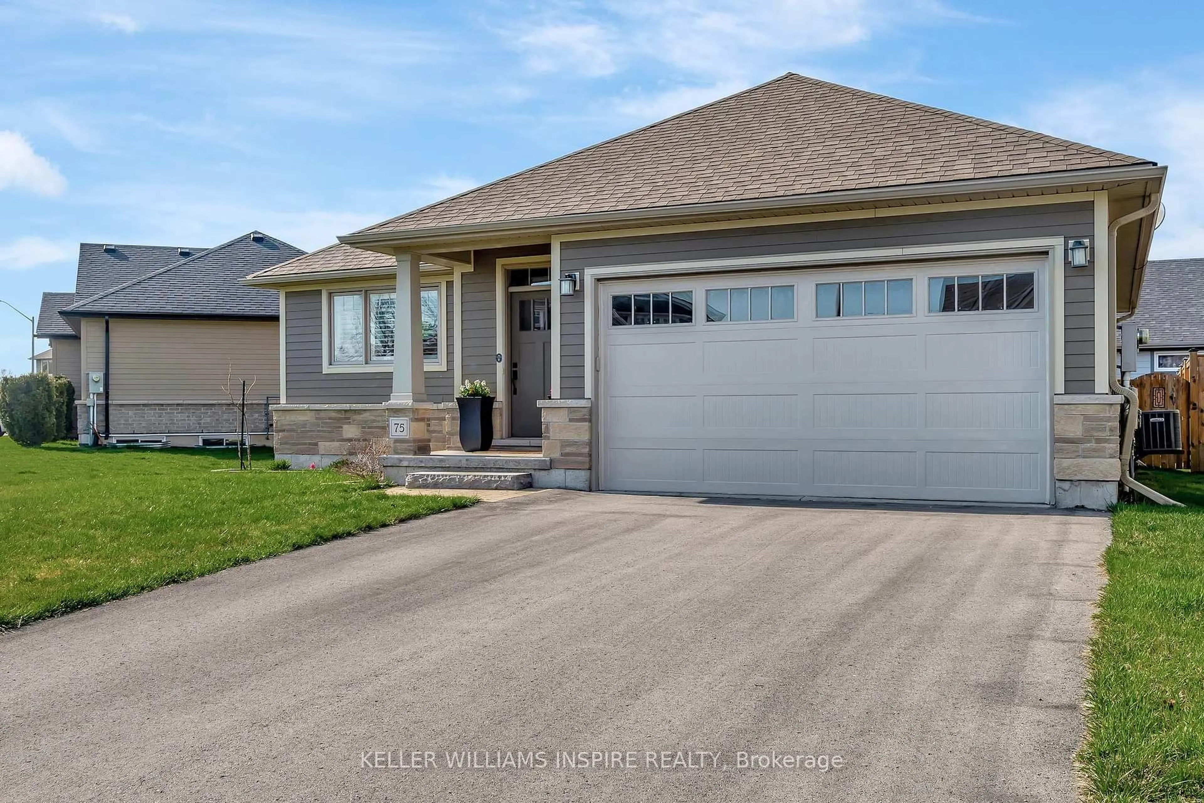 Home with vinyl exterior material, street for 75 Tessa Blvd, Belleville Ontario K8N 5K9