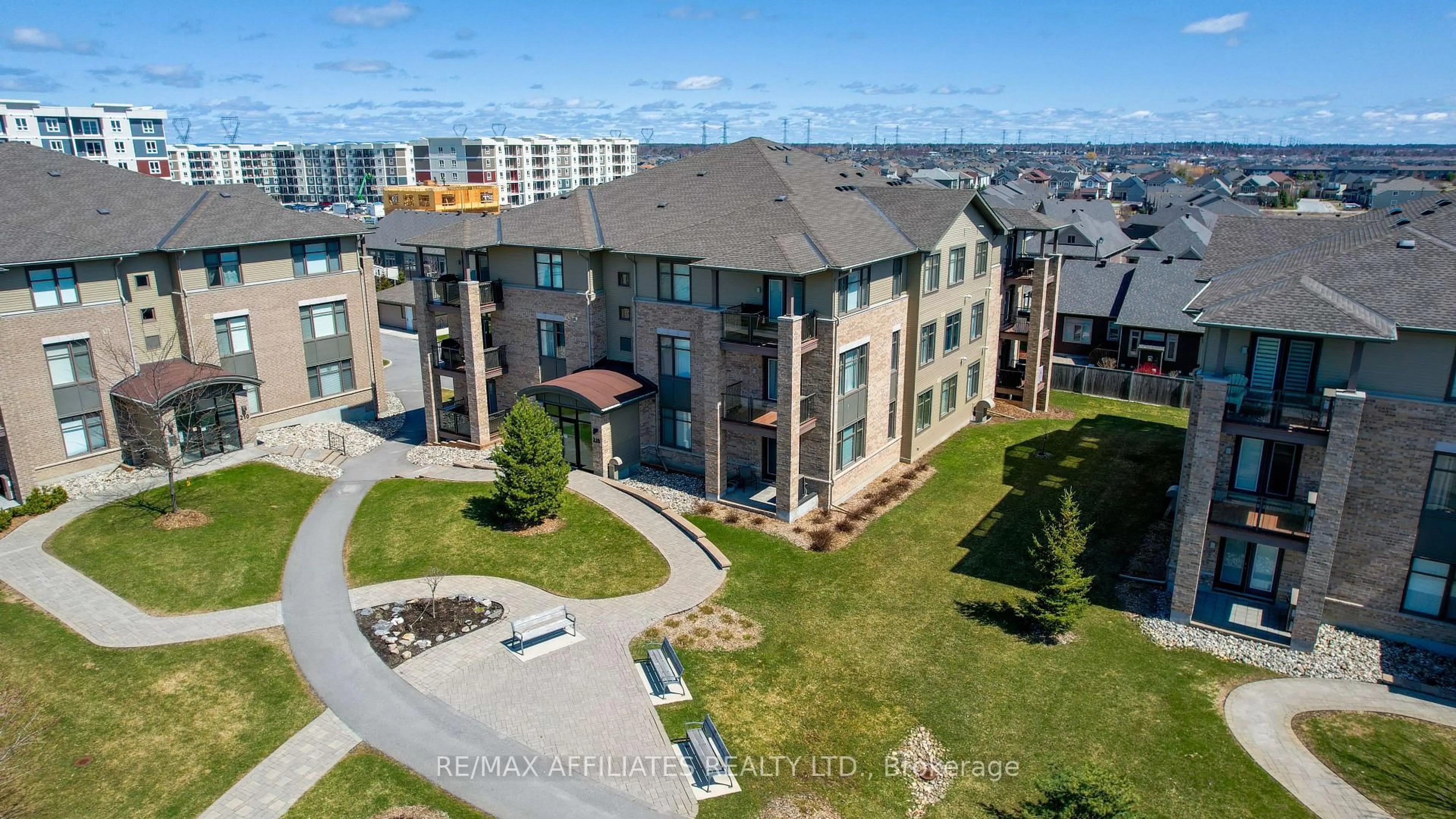 A pic from outside/outdoor area/front of a property/back of a property/a pic from drone, city buildings view from balcony for 220 Janka Private #201, Ottawa Ontario K2V 0E6