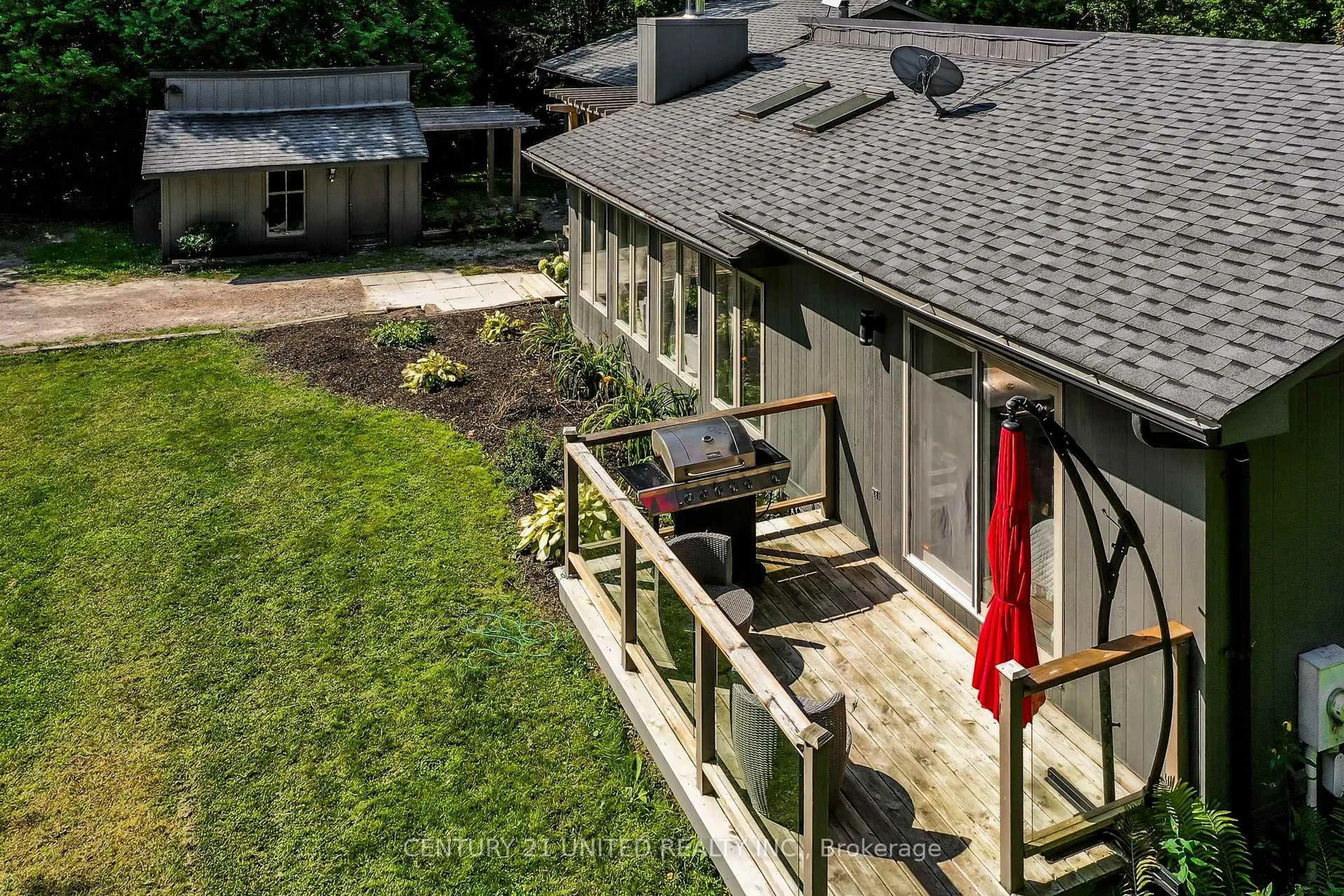 A pic from outside/outdoor area/front of a property/back of a property/a pic from drone, mountain view for 789 Old Mill Rd, Kawartha Lakes Ontario K0L 2W0