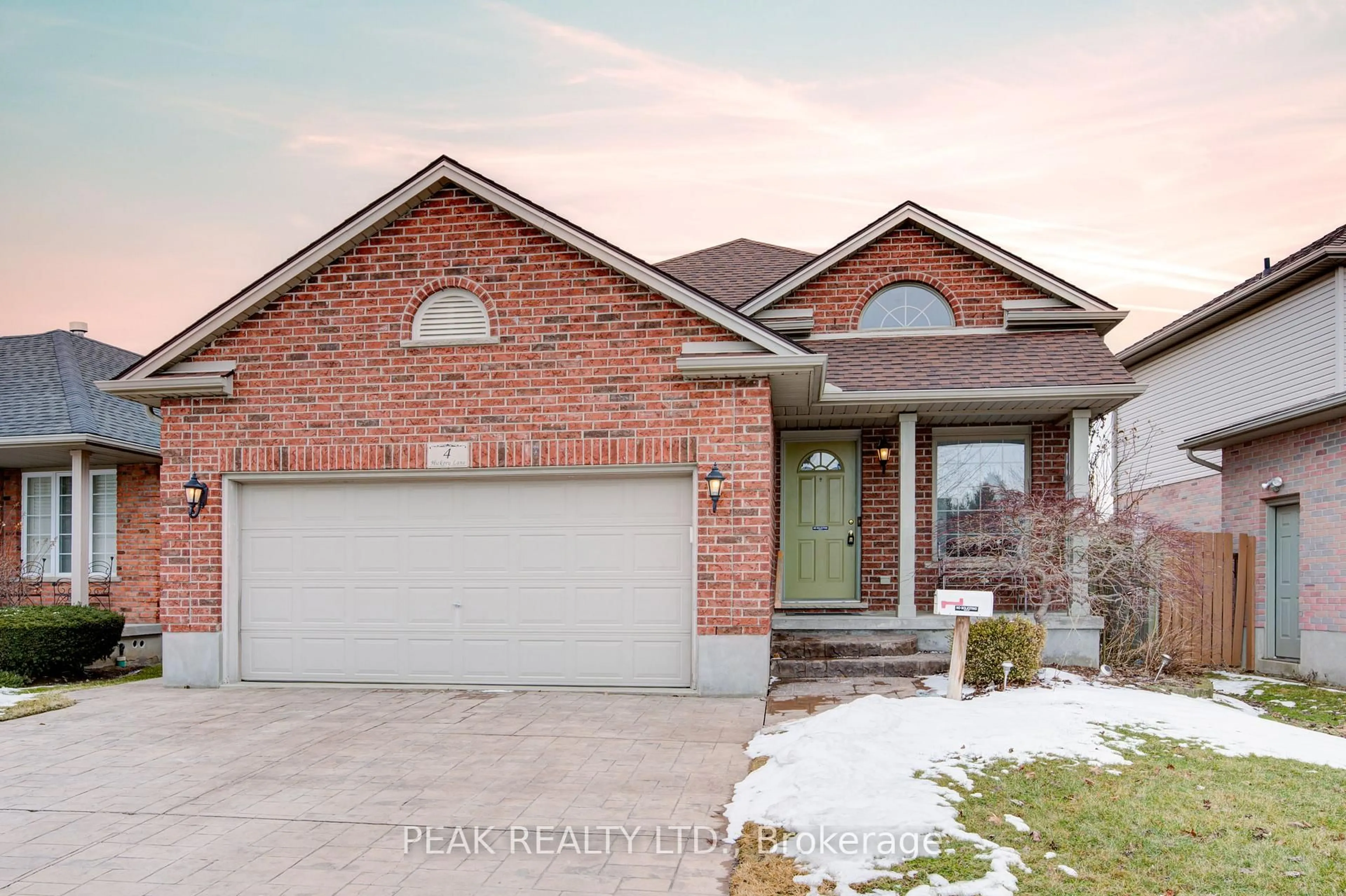 Home with brick exterior material, street for 4 Hickory Lane, St. Thomas Ontario N5R 6K5