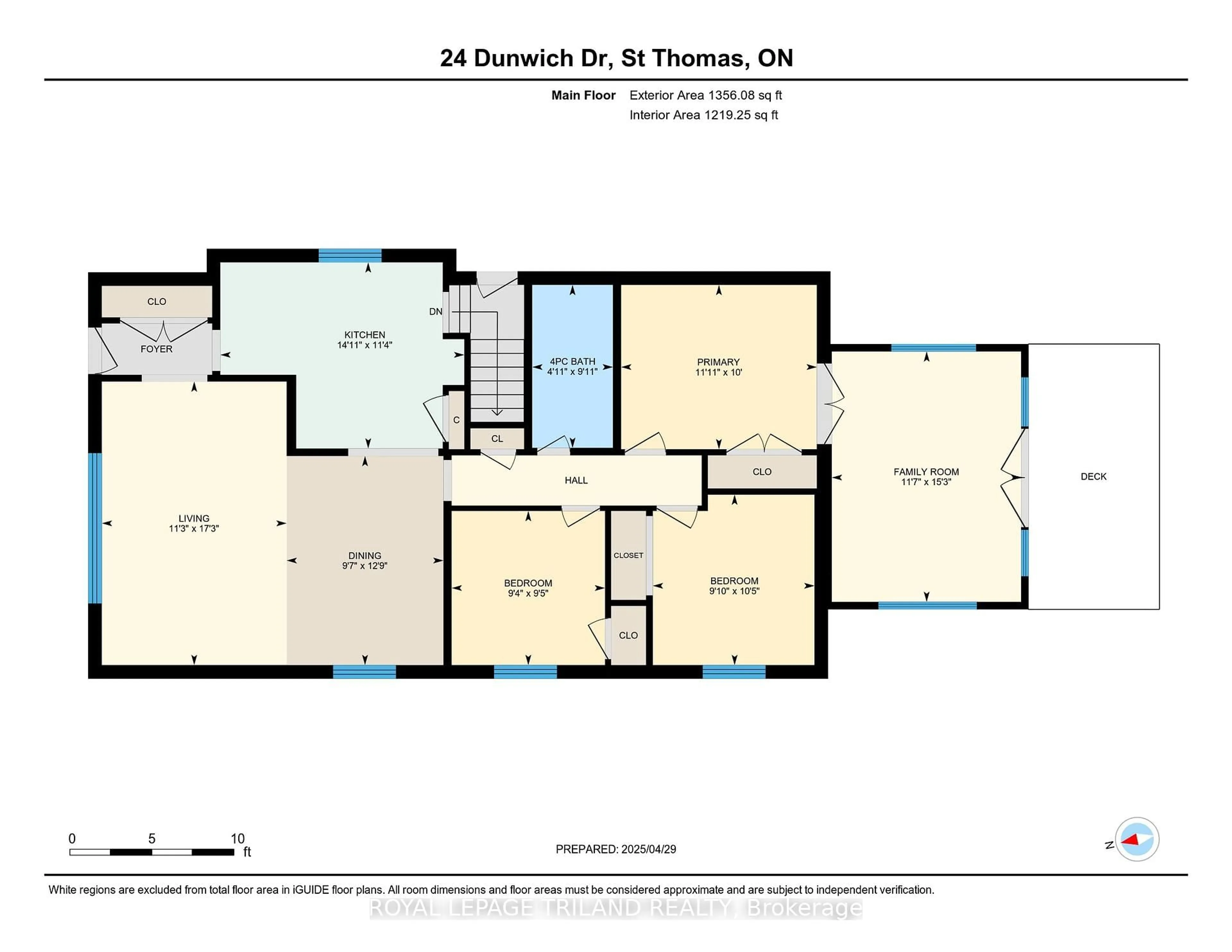 Floor plan for 24 Dunwich Dr, St. Thomas Ontario N5R 4T9