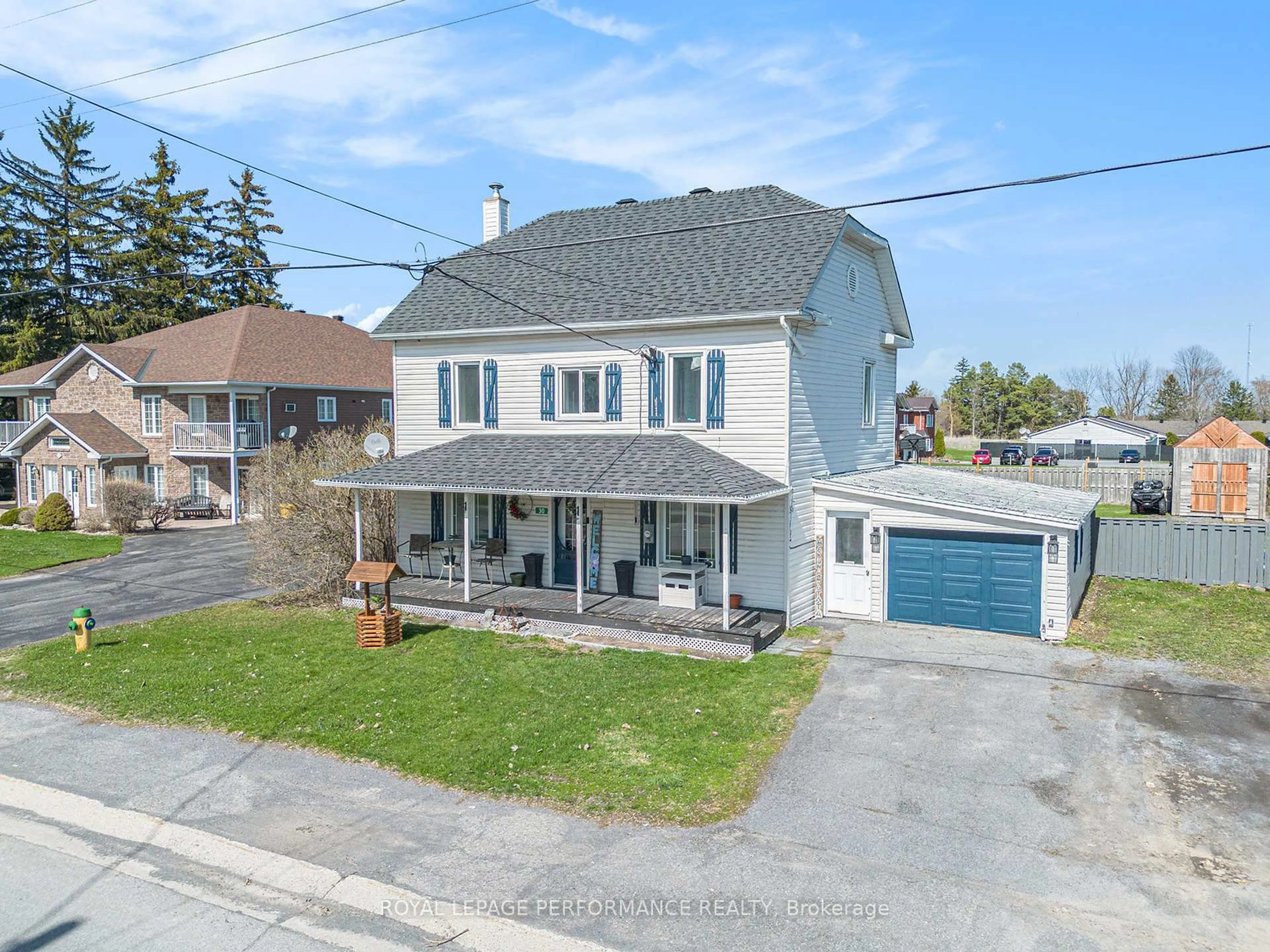 A pic from outside/outdoor area/front of a property/back of a property/a pic from drone, street for 30 Queen St, North Stormont Ontario K0A 1R0