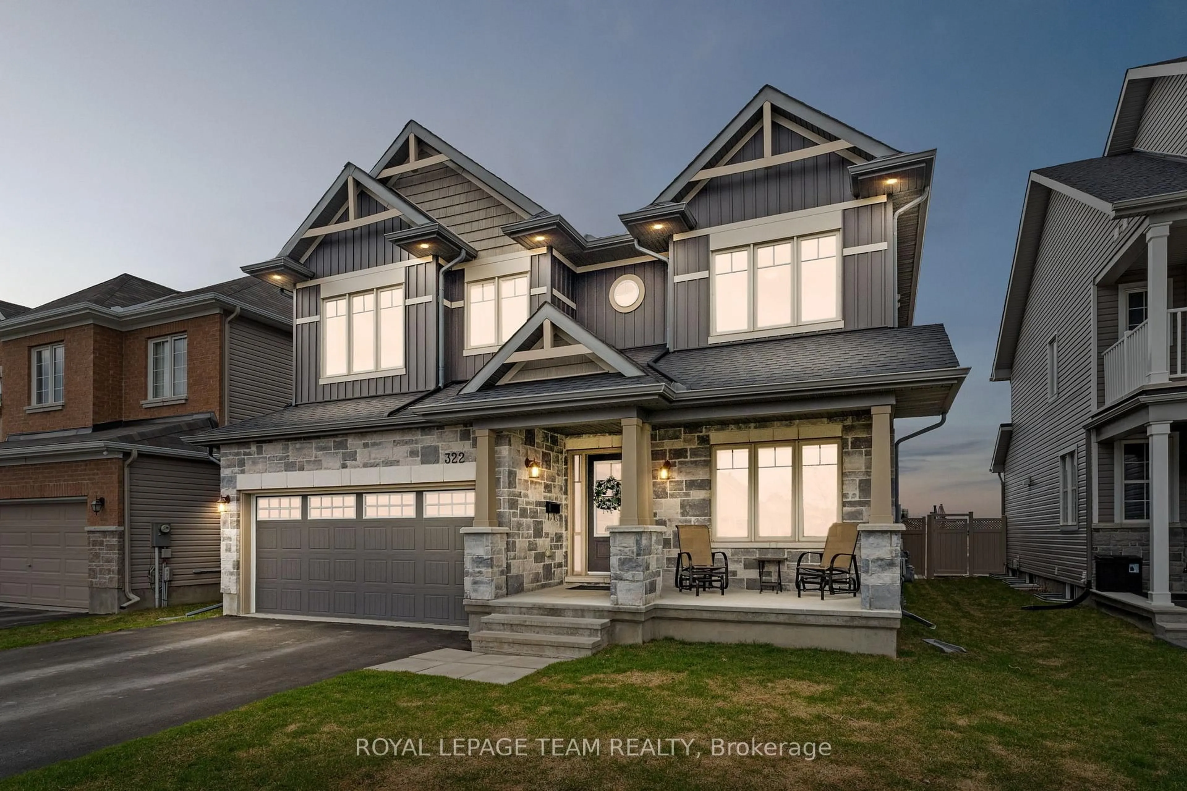 Home with brick exterior material, street for 322 Haliburton Hts, Ottawa Ontario K2V 0G1