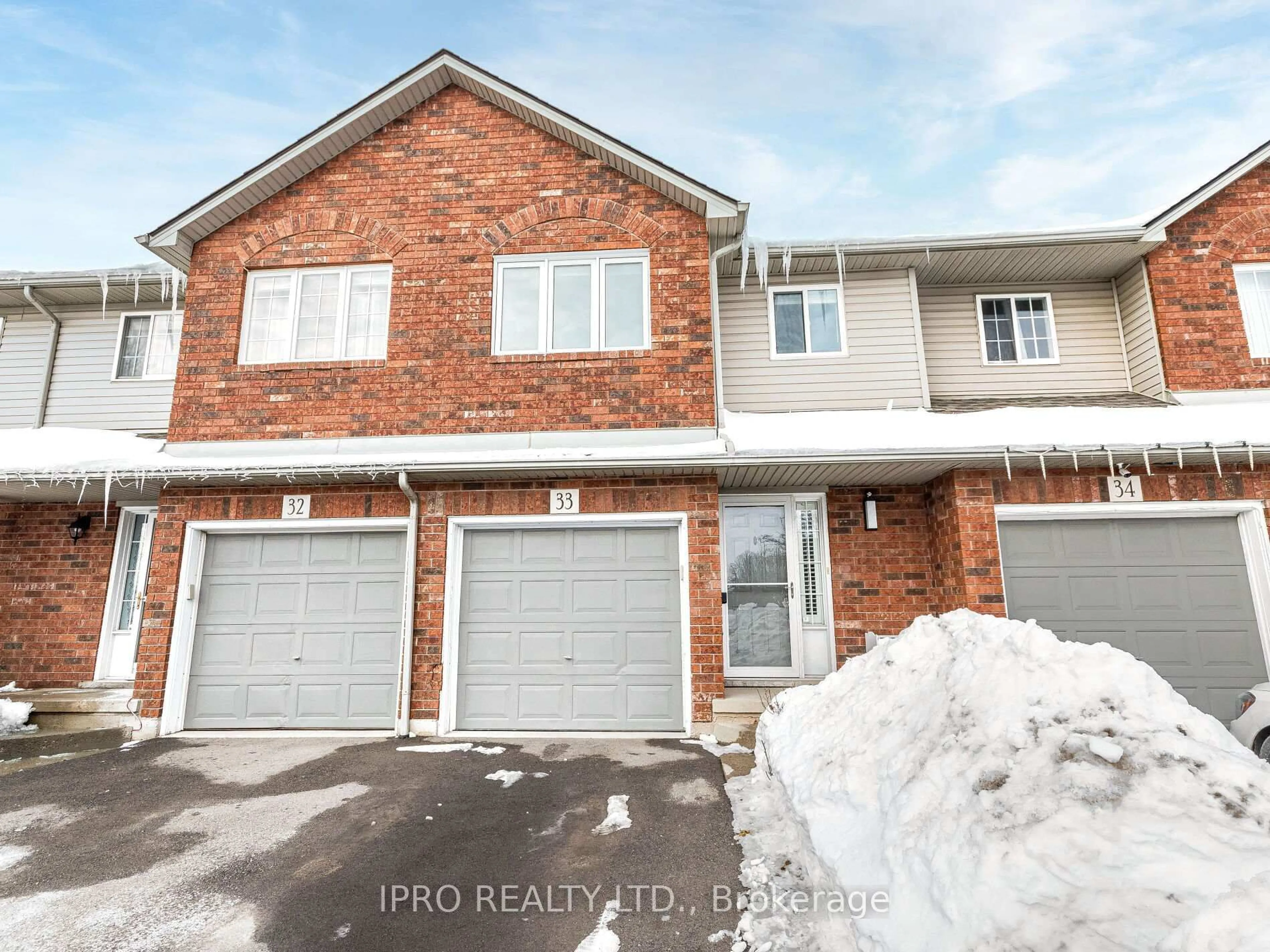 Home with brick exterior material, street for 134 Terni Blvd #33, Hamilton Ontario L8W 3Z1