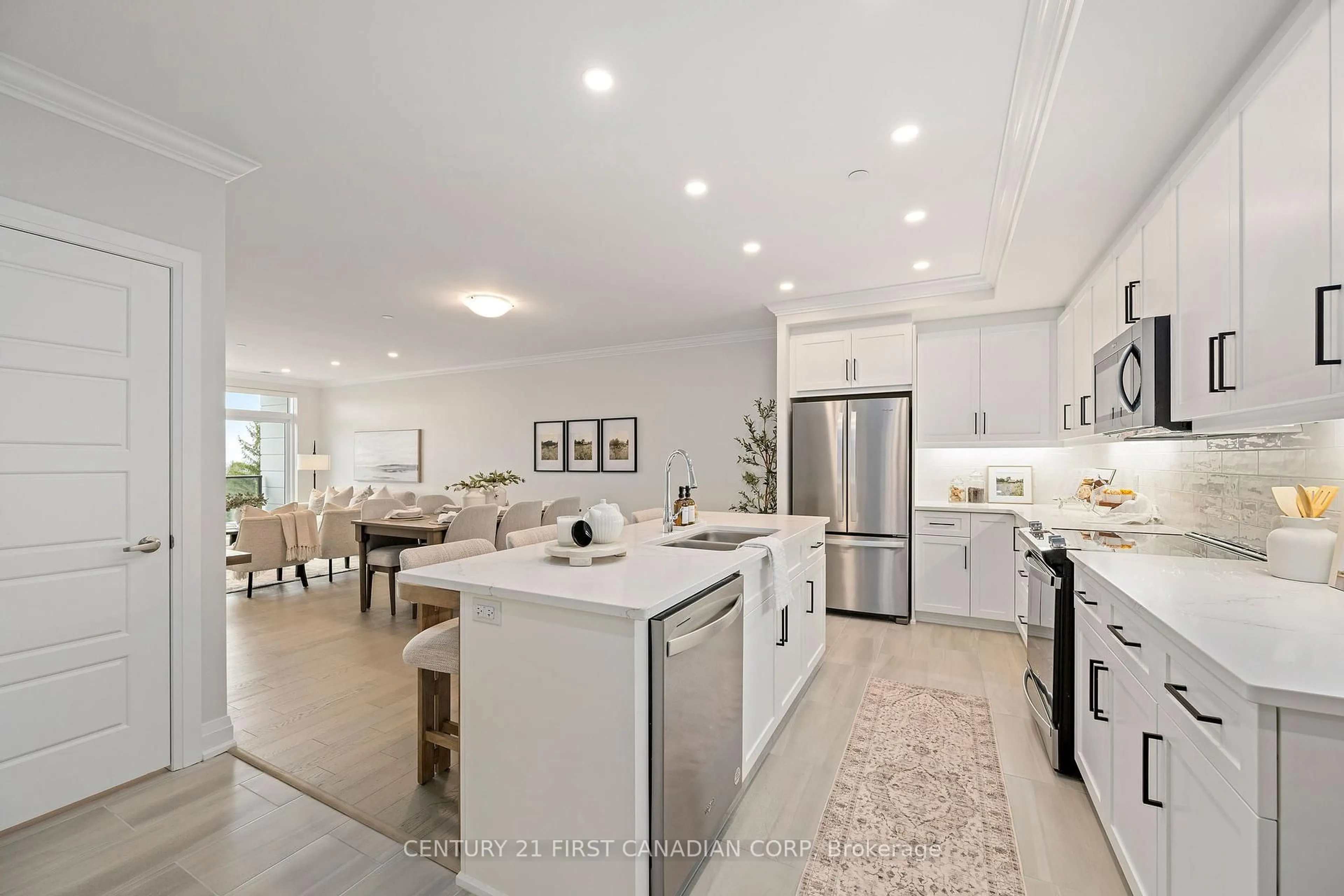 Open concept kitchen, ceramic/tile floor for 1560 Upper West Ave #409, London South Ontario N6K 4P9