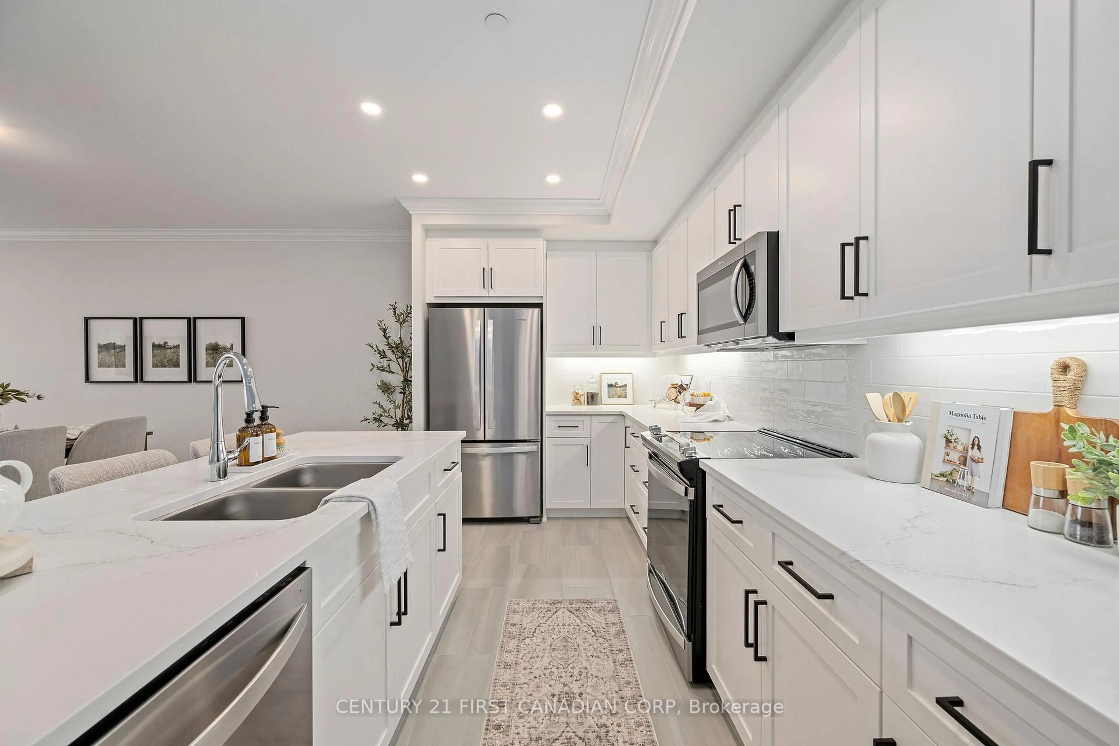 Contemporary kitchen, ceramic/tile floor for 1560 Upper West Ave #409, London South Ontario N6K 4P9