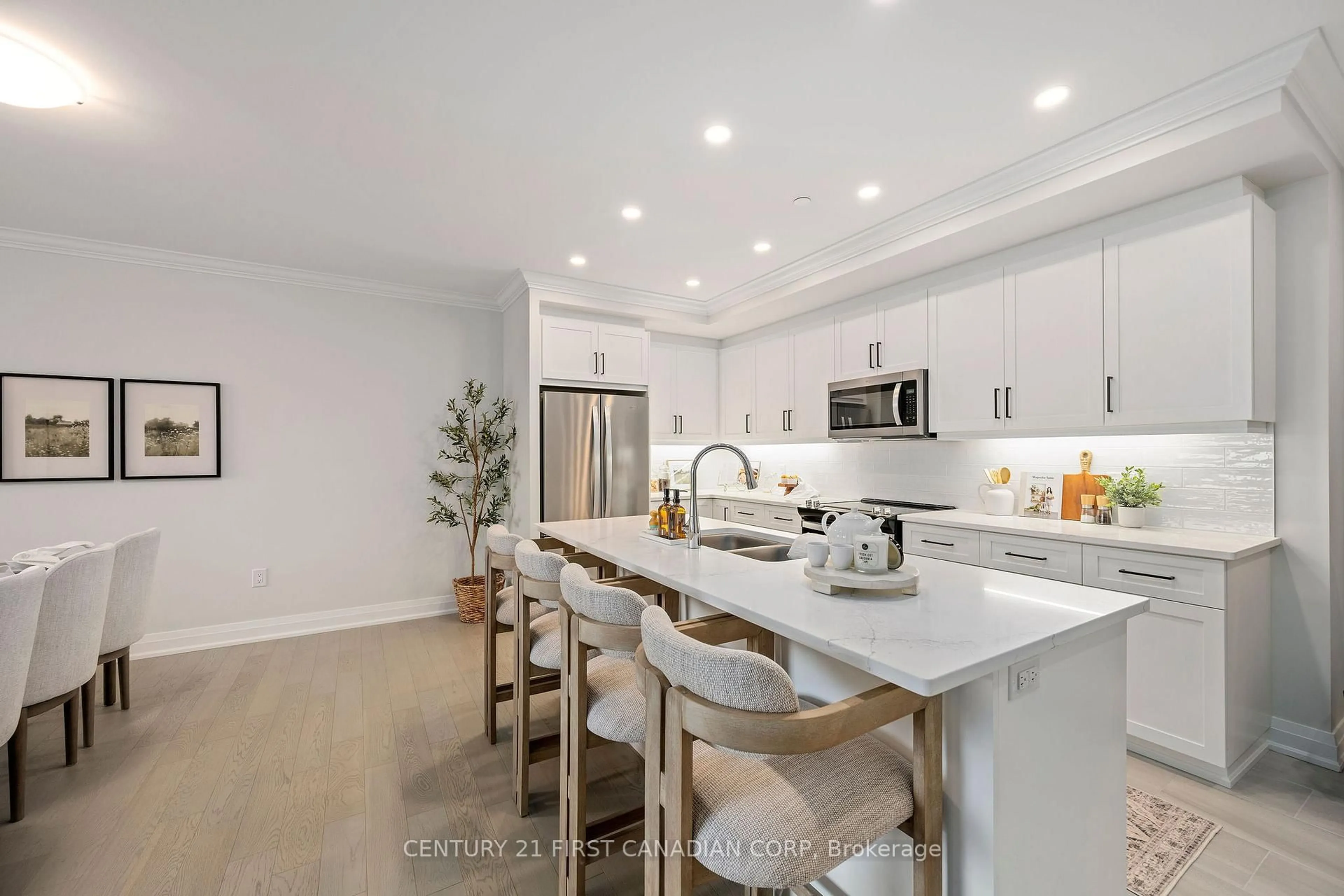 Open concept kitchen, ceramic/tile floor for 1560 Upper West Ave #409, London South Ontario N6K 4P9