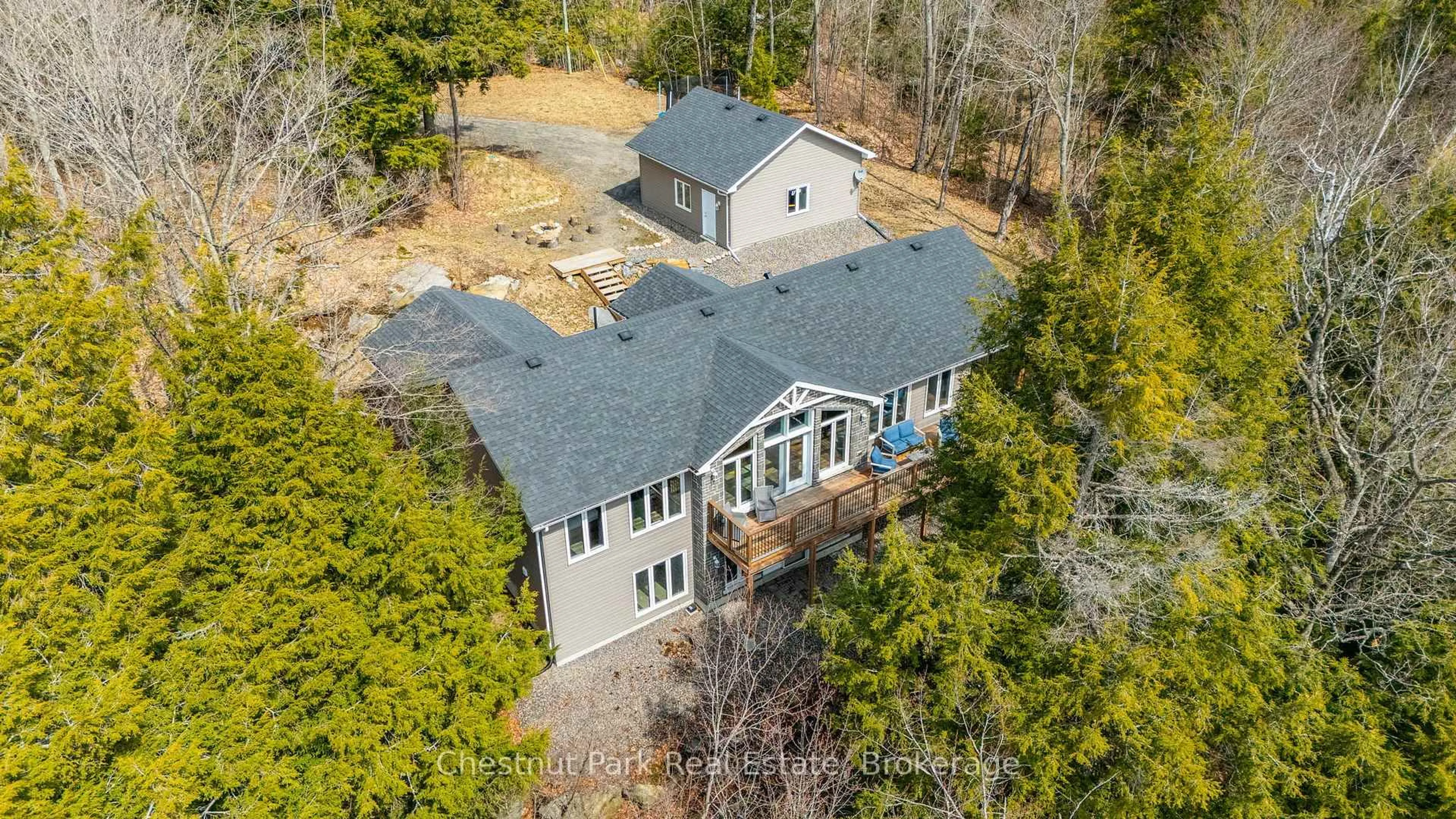 A pic from outside/outdoor area/front of a property/back of a property/a pic from drone, unknown for 5989 Kennisis Lake Rd, Dysart et al Ontario K0M 1S0