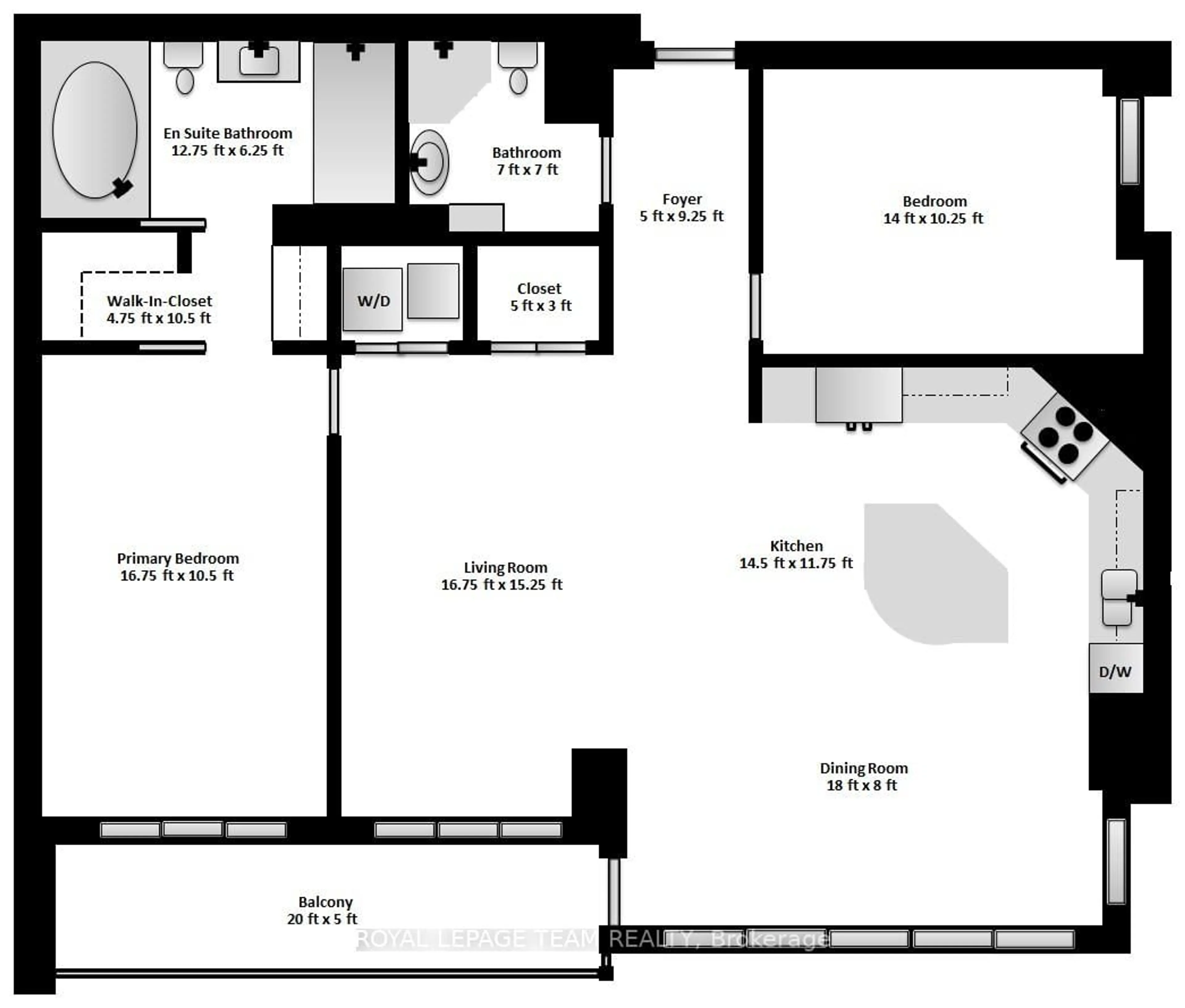 Floor plan for 90 George St #702, Ottawa Ontario K1N 0A8