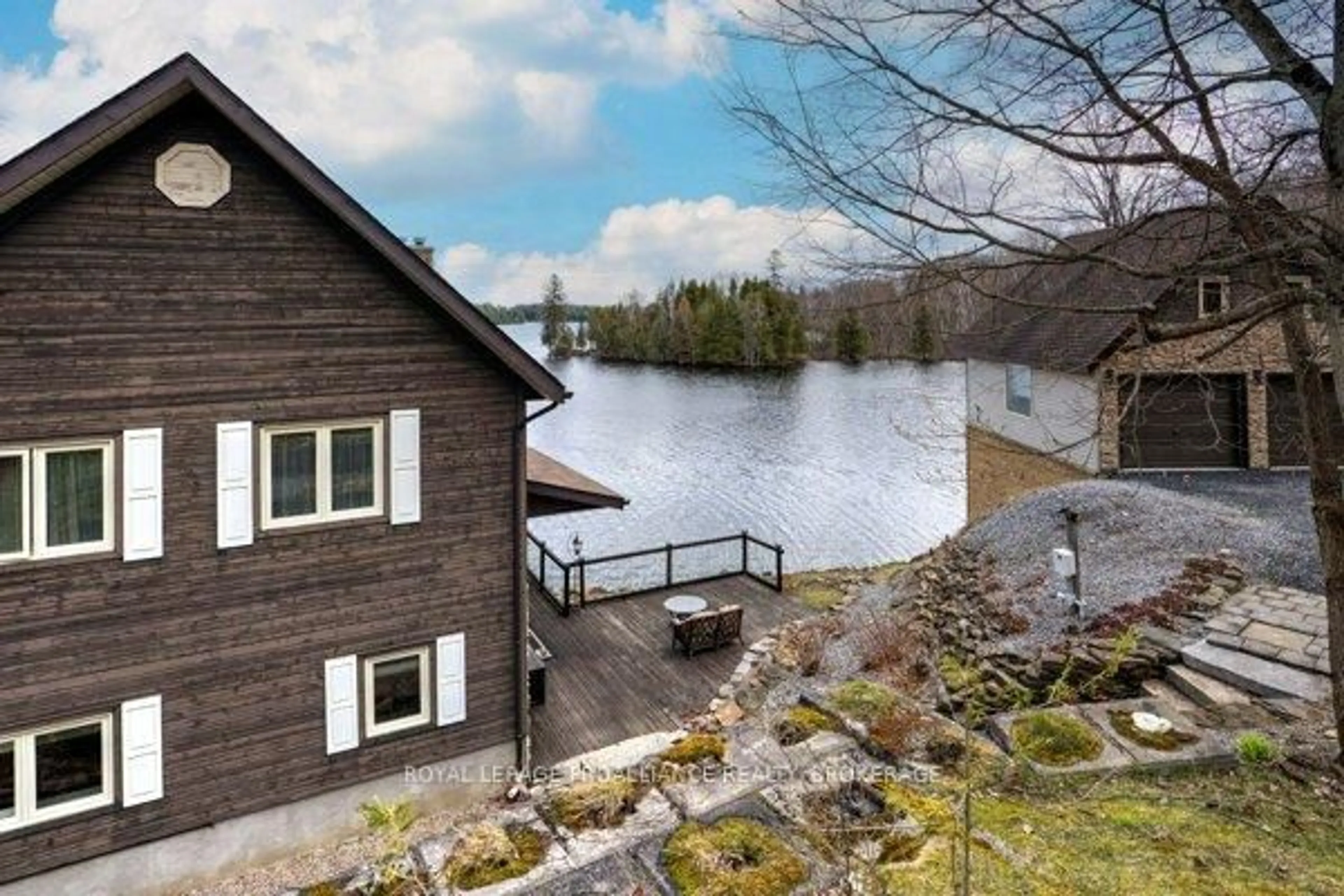 Patio, water/lake/river/ocean view for 2000 Brewer Rd, Sharbot Lake Ontario K0H 2P0