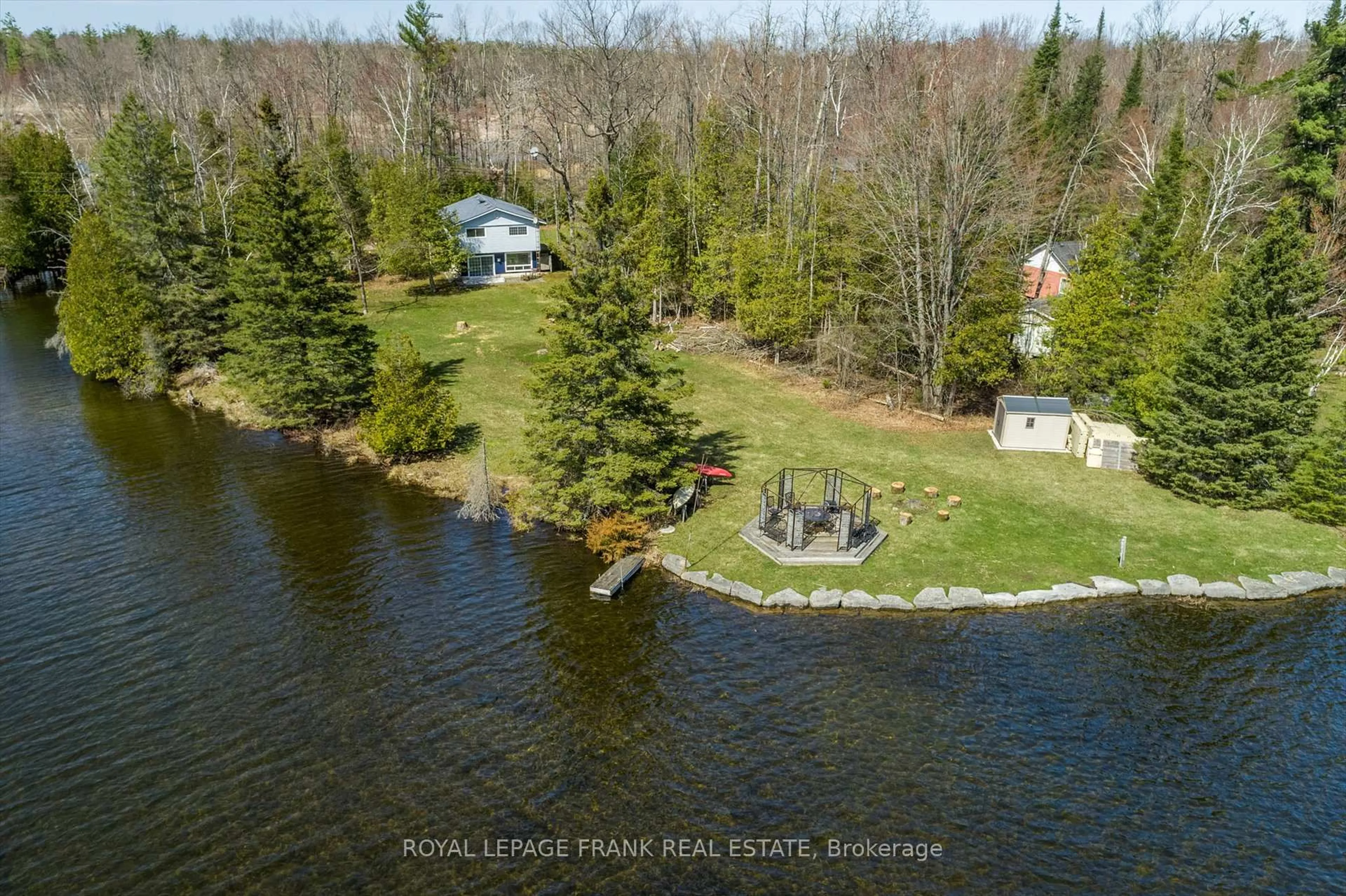 A pic from outside/outdoor area/front of a property/back of a property/a pic from drone, water/lake/river/ocean view for 183 Adam & Eve Rd, Trent Lakes Ontario K0L 1J0