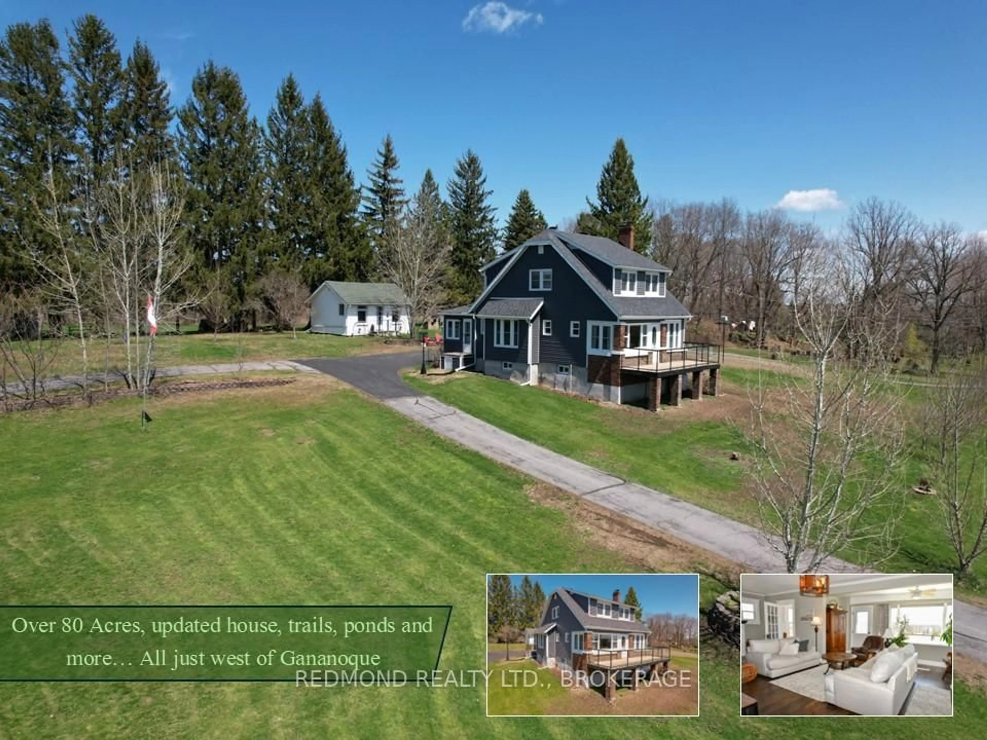 A pic from outside/outdoor area/front of a property/back of a property/a pic from drone, water/lake/river/ocean view for 4682 County Road 2 Rd, Front of Leeds & Seeleys Bay Ontario K7G 2V5