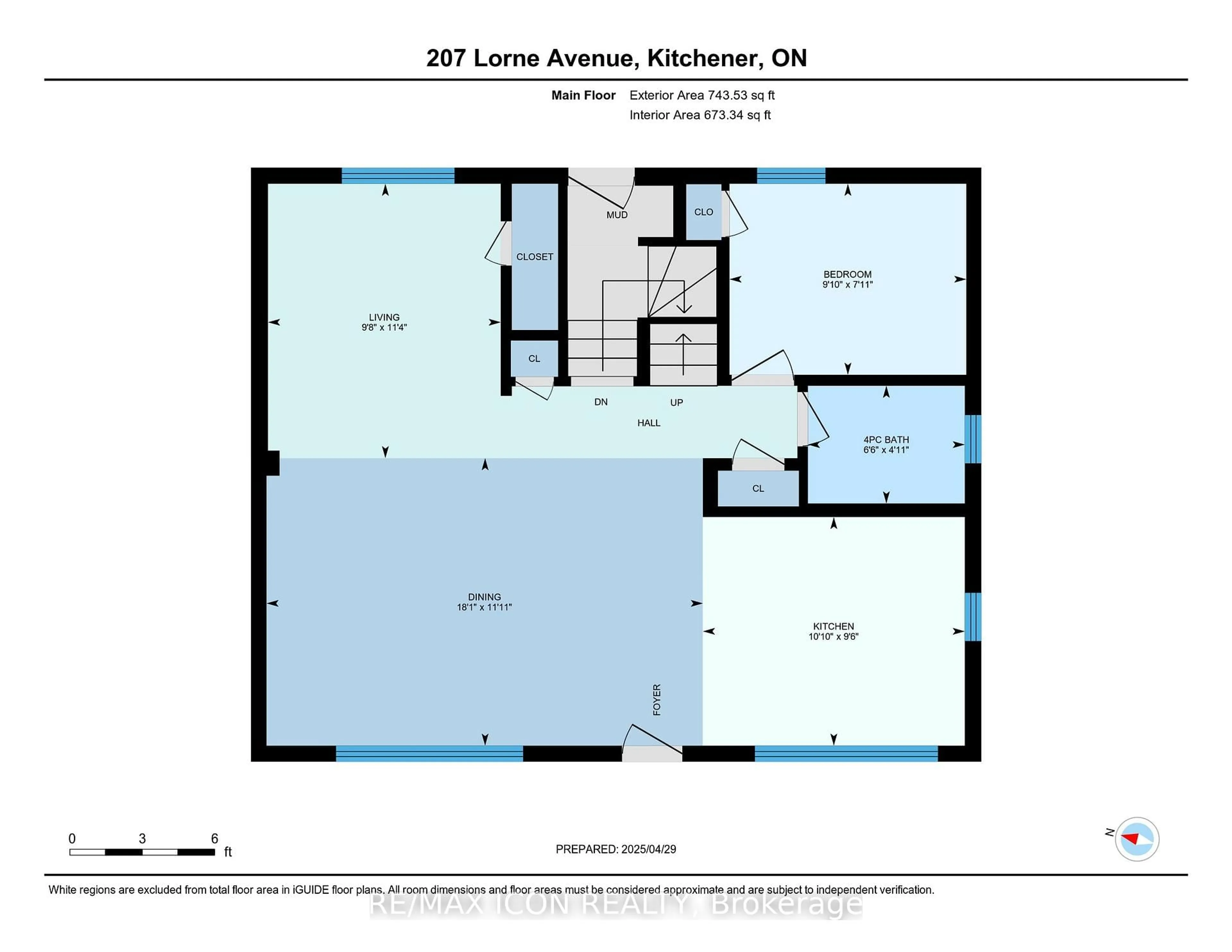 Floor plan for 207 Lorne Ave, Kitchener Ontario N2M 3Y6