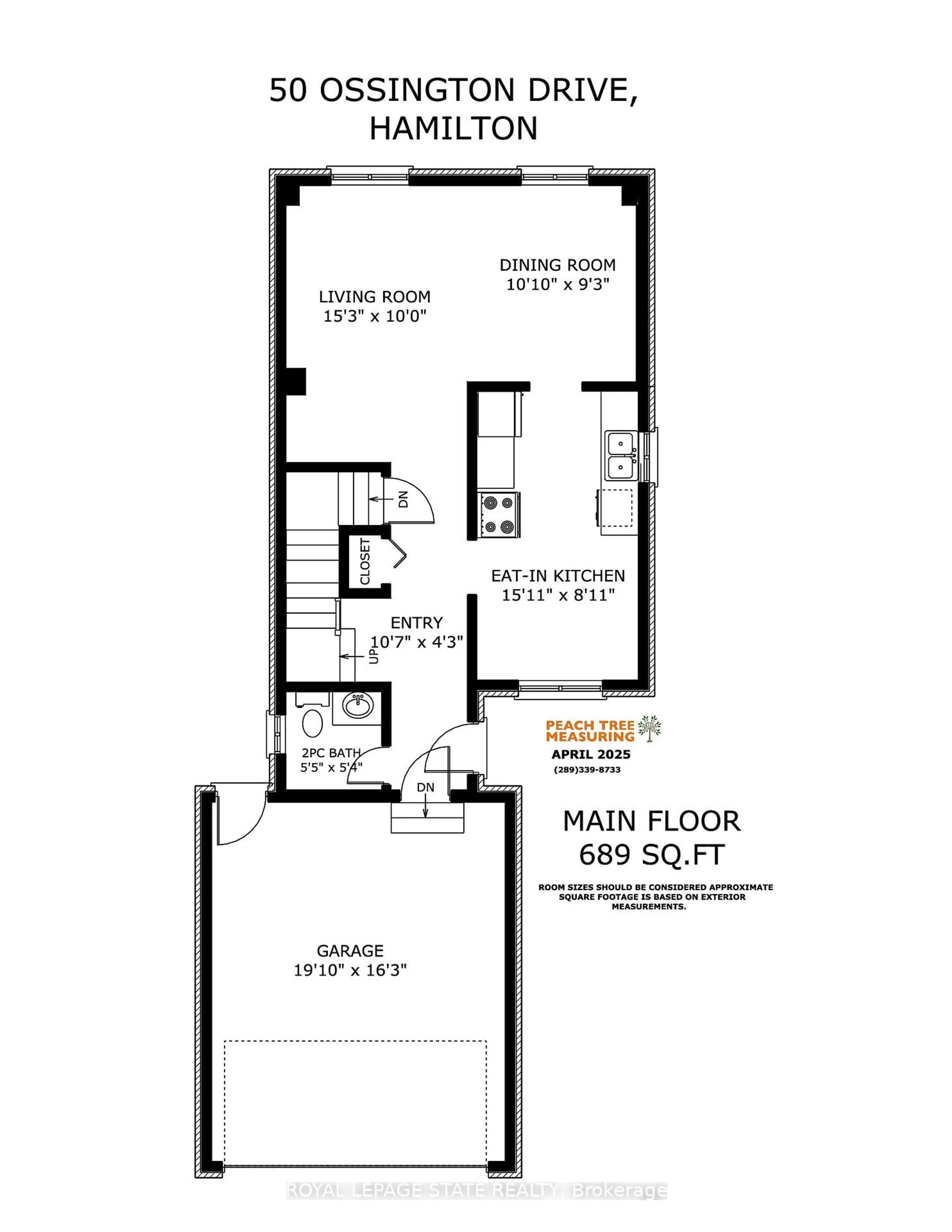 Floor plan for 50 Ossington Dr, Hamilton Ontario L8W 3S4