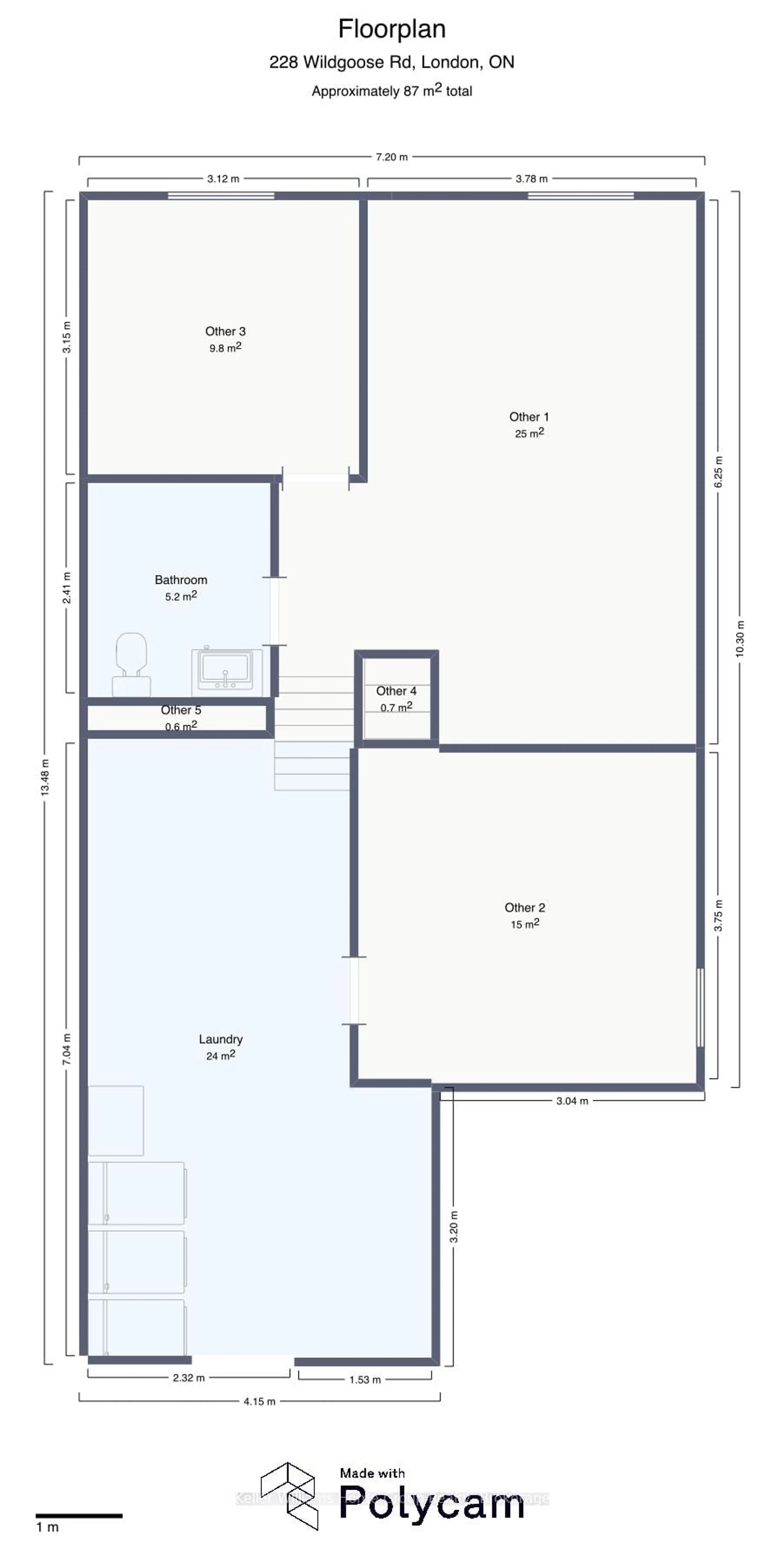 Floor plan for 228 Wildgoose Rd, London East Ontario N5W 6E2