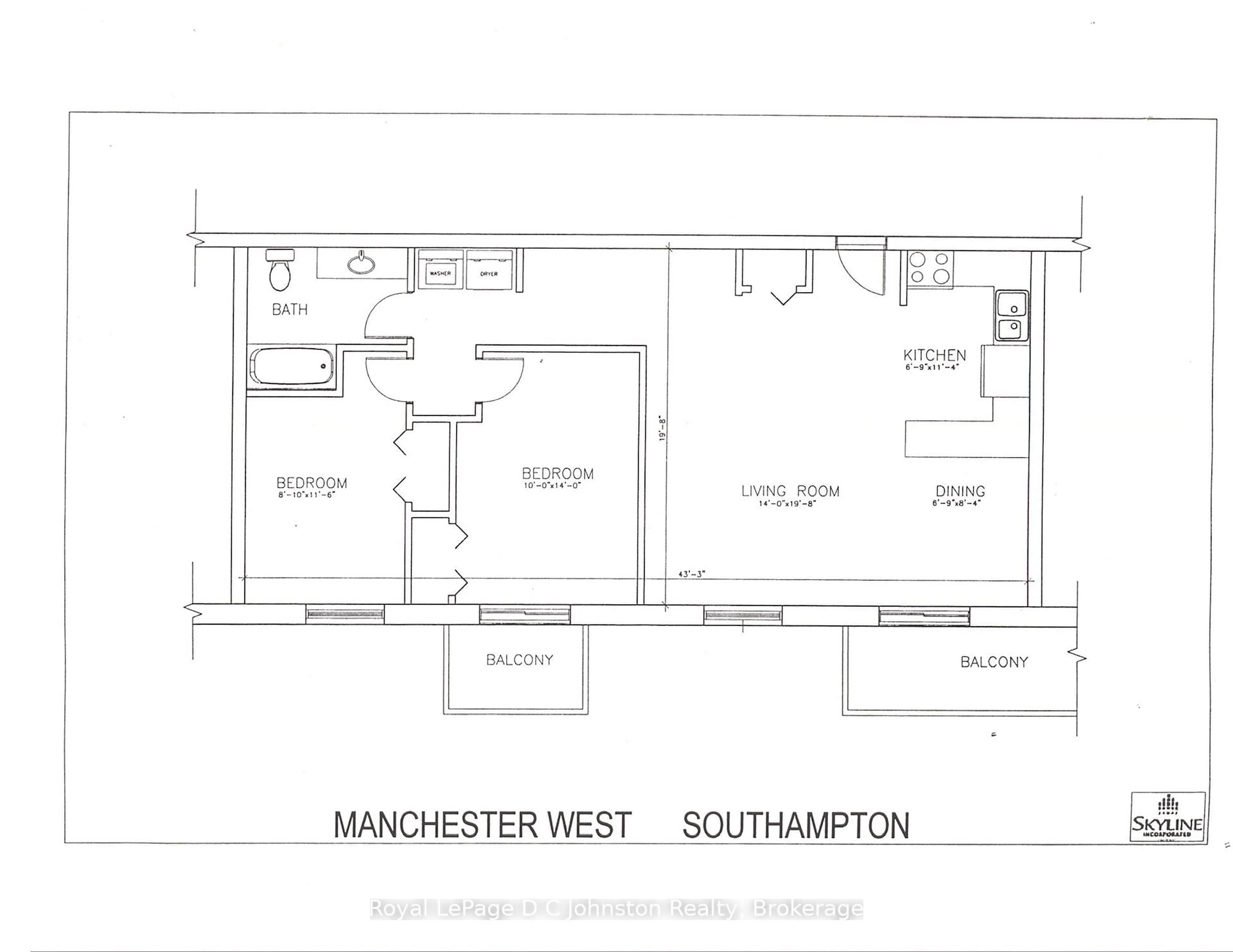 Floor plan for 229 Adelaide St #307, Saugeen Shores Ontario N0H 2L0