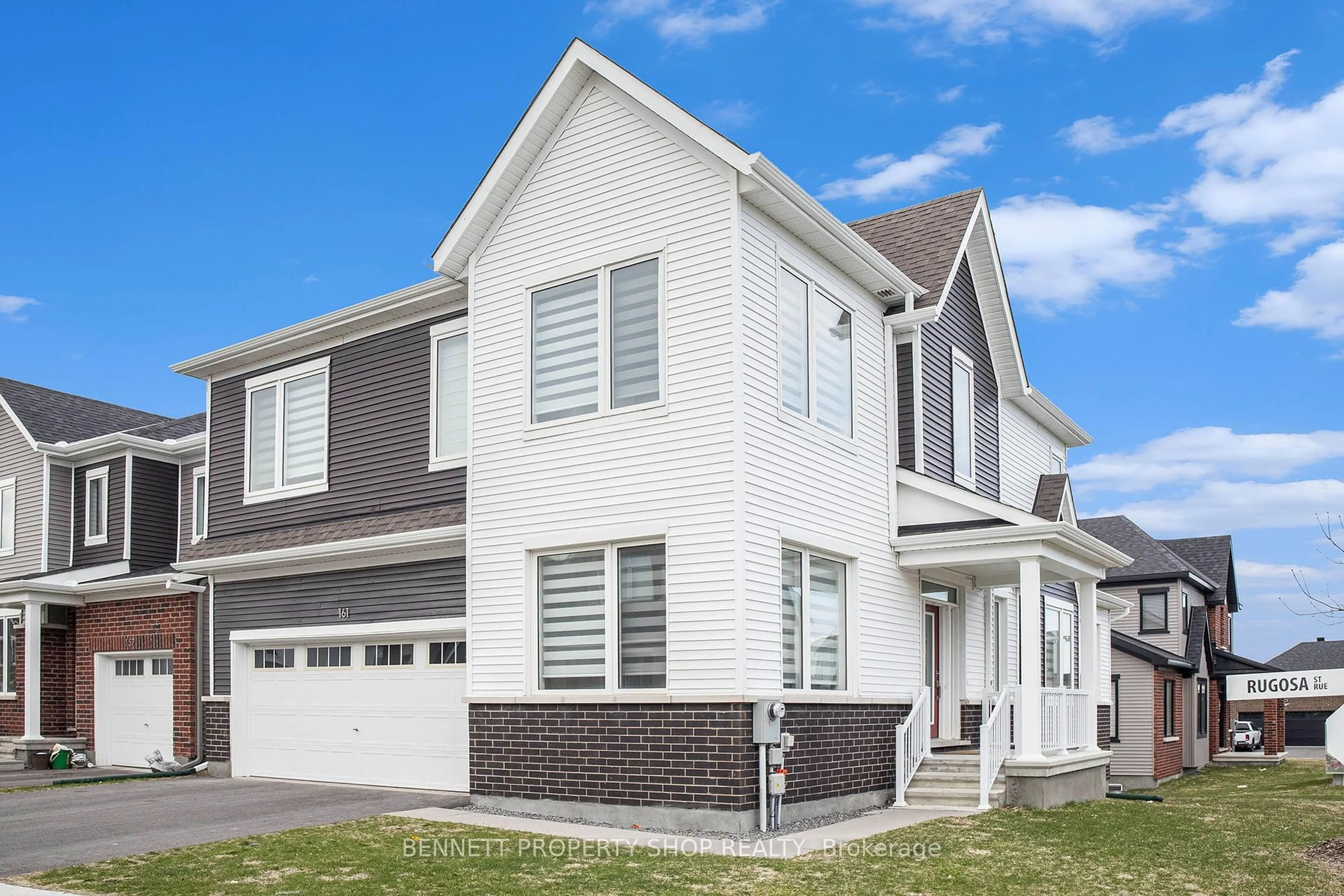 Home with vinyl exterior material, street for 161 Rugosa St, Ottawa Ontario K2J 6X4