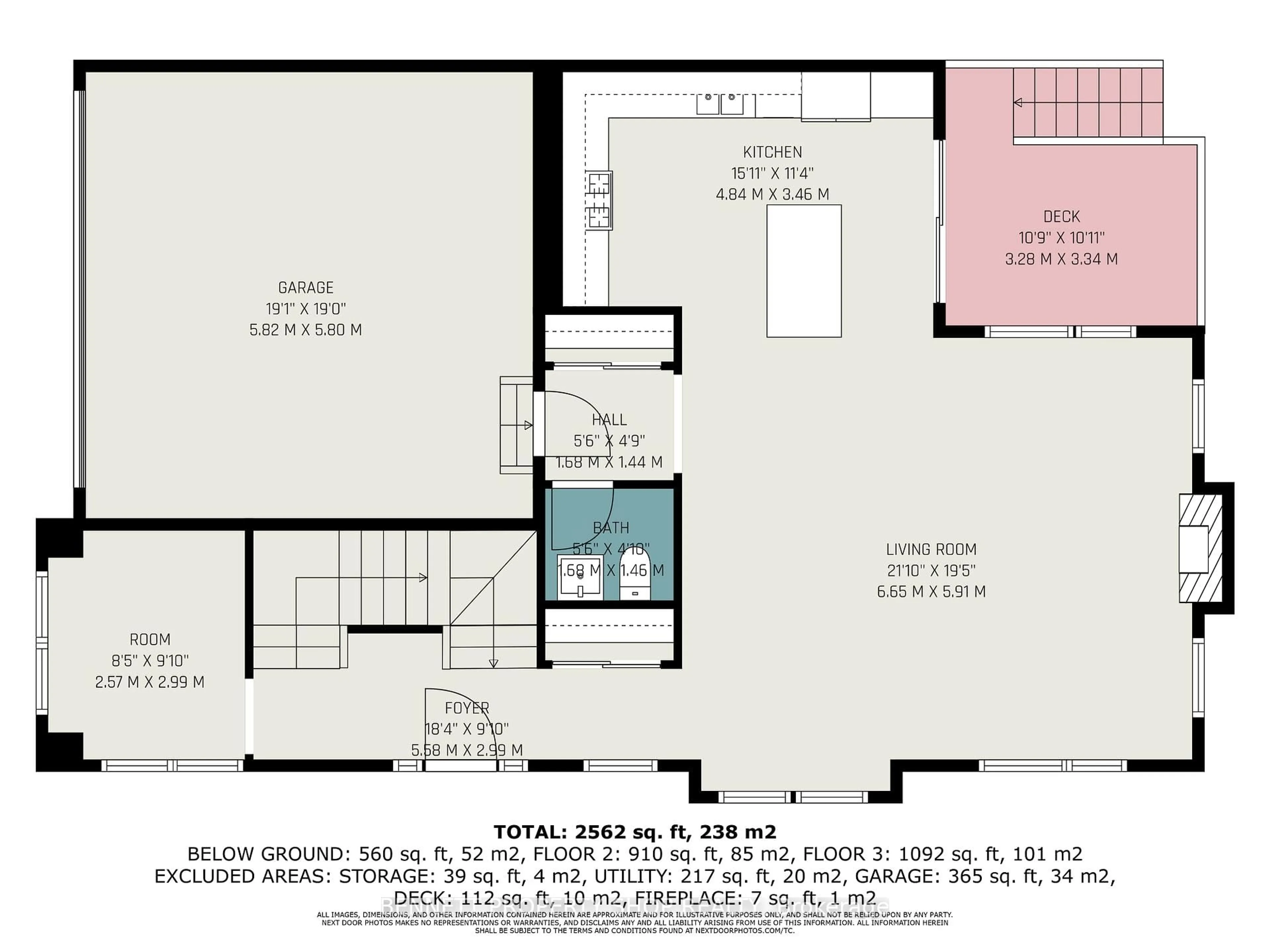 Floor plan for 161 Rugosa St, Ottawa Ontario K2J 6X4
