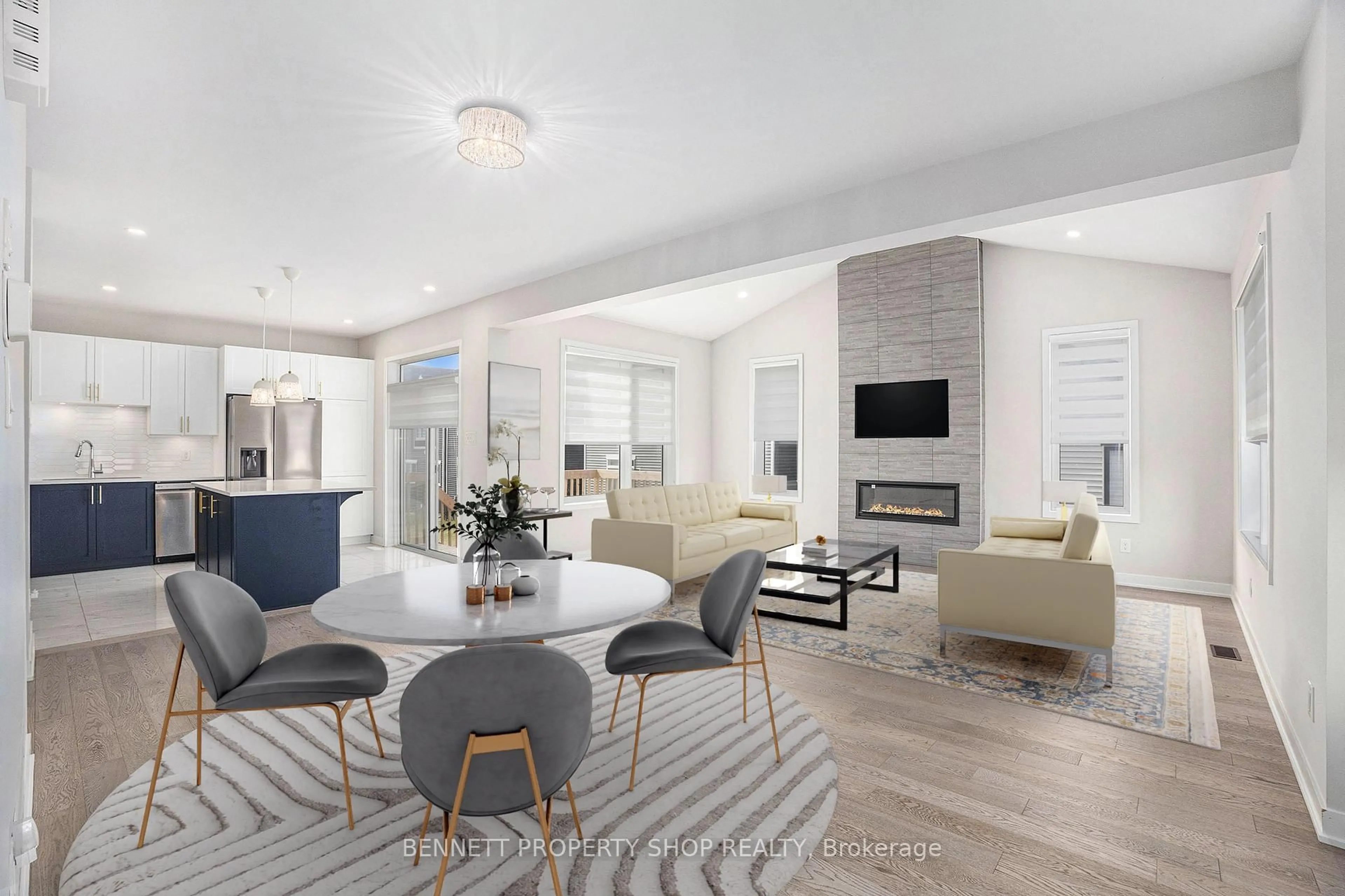 Living room with furniture, ceramic/tile floor for 161 Rugosa St, Ottawa Ontario K2J 6X4