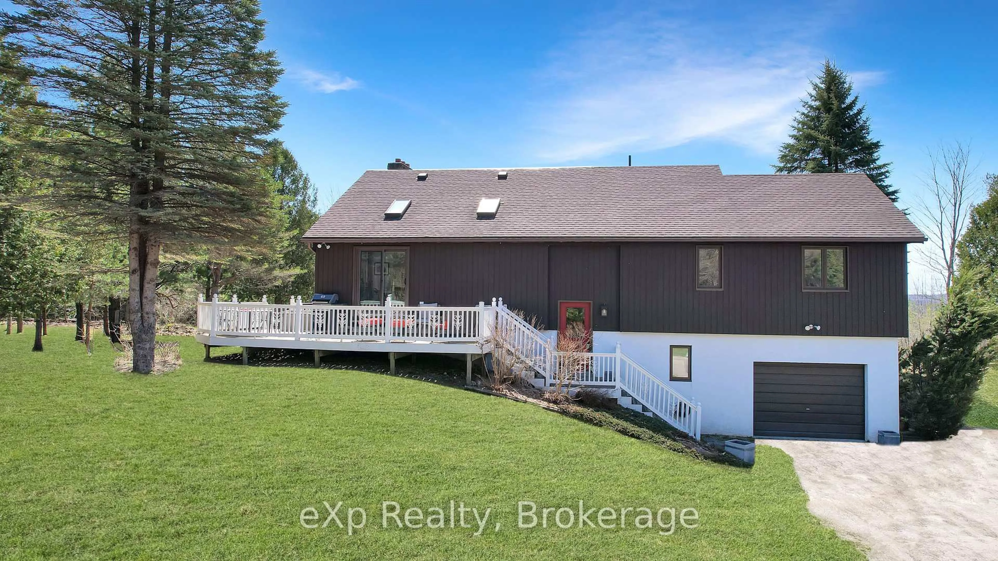 A pic from outside/outdoor area/front of a property/back of a property/a pic from drone, water/lake/river/ocean view for 154 Gravel Rd, West Grey Ontario N4N 3B9