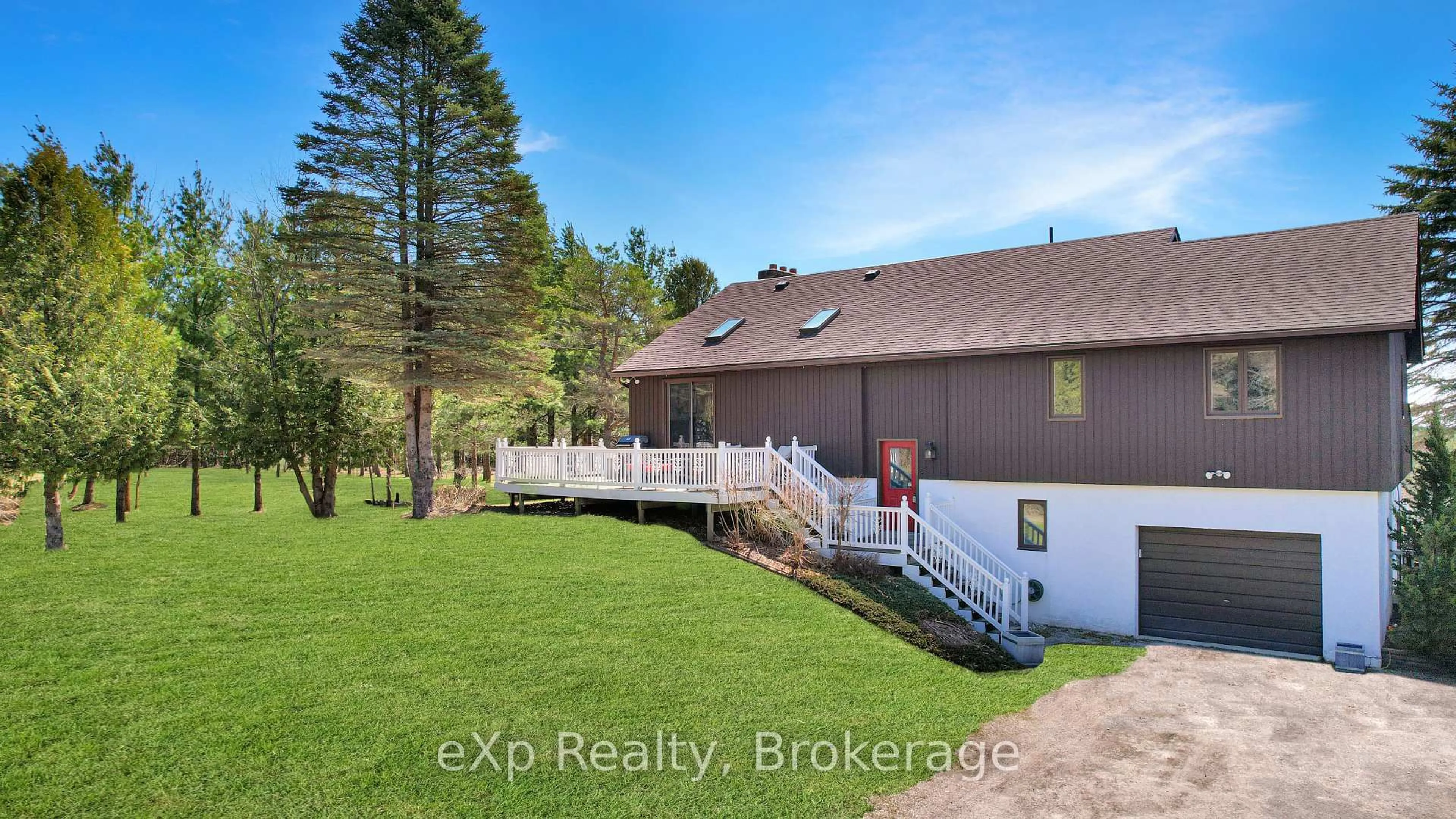 A pic from outside/outdoor area/front of a property/back of a property/a pic from drone, water/lake/river/ocean view for 154 Gravel Rd, West Grey Ontario N4N 3B9