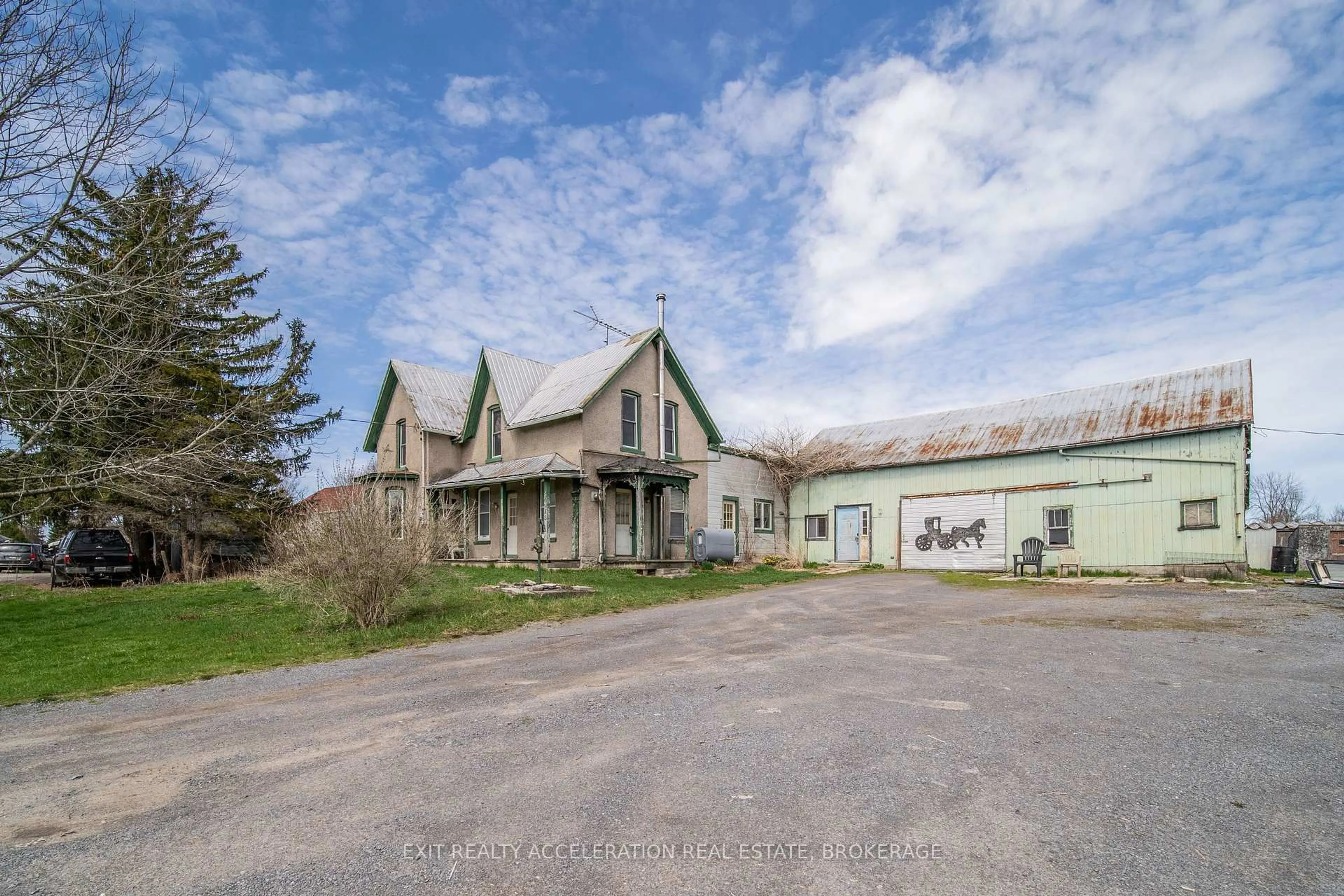 A pic from outside/outdoor area/front of a property/back of a property/a pic from drone, unknown for 6933 County Road 2 N/A, Napanee Ontario K7R 3K6