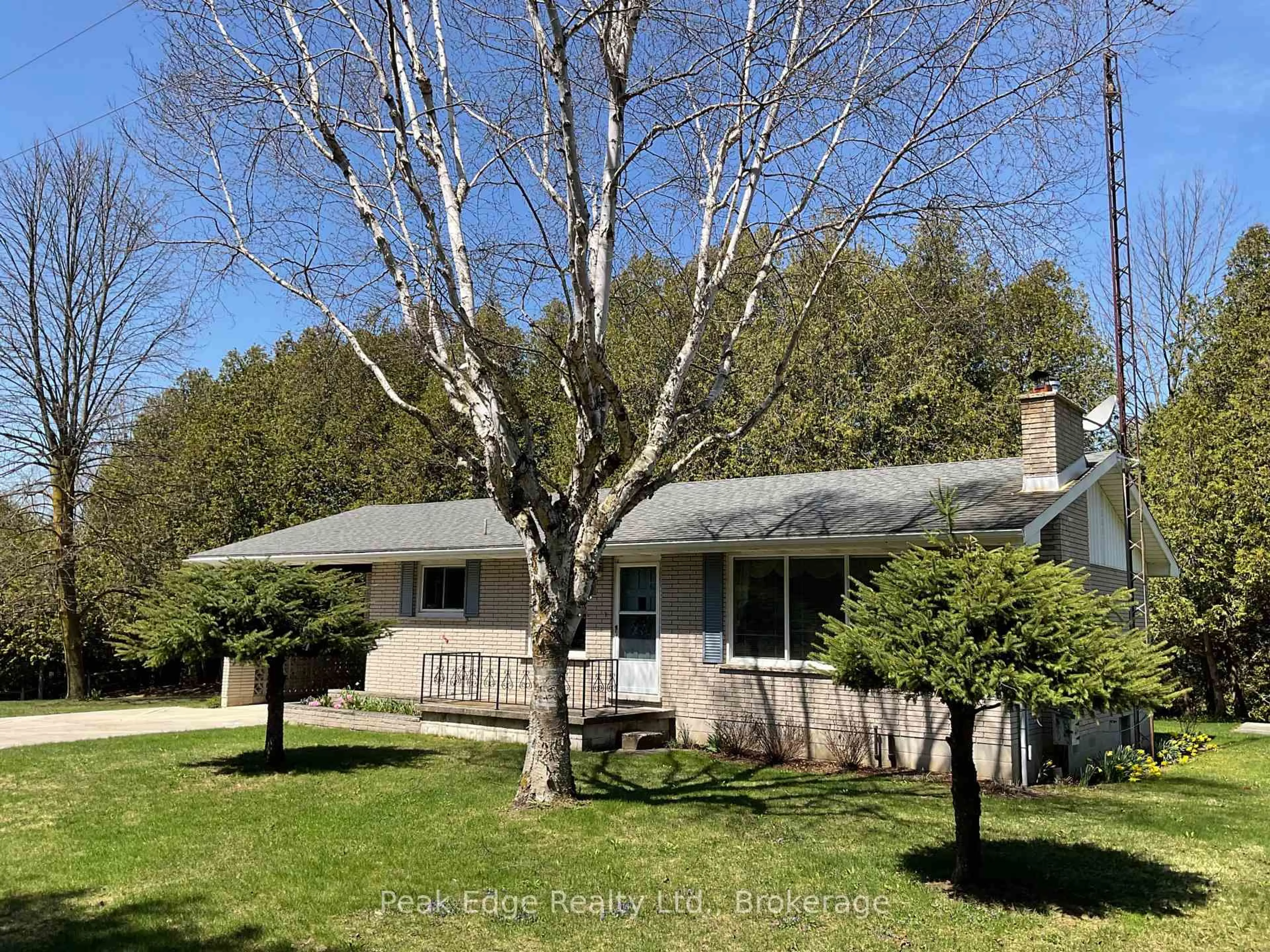 A pic from outside/outdoor area/front of a property/back of a property/a pic from drone, forest/trees view for 33443 Grey Rd 28 Rd, West Grey Ontario N4N 3B9