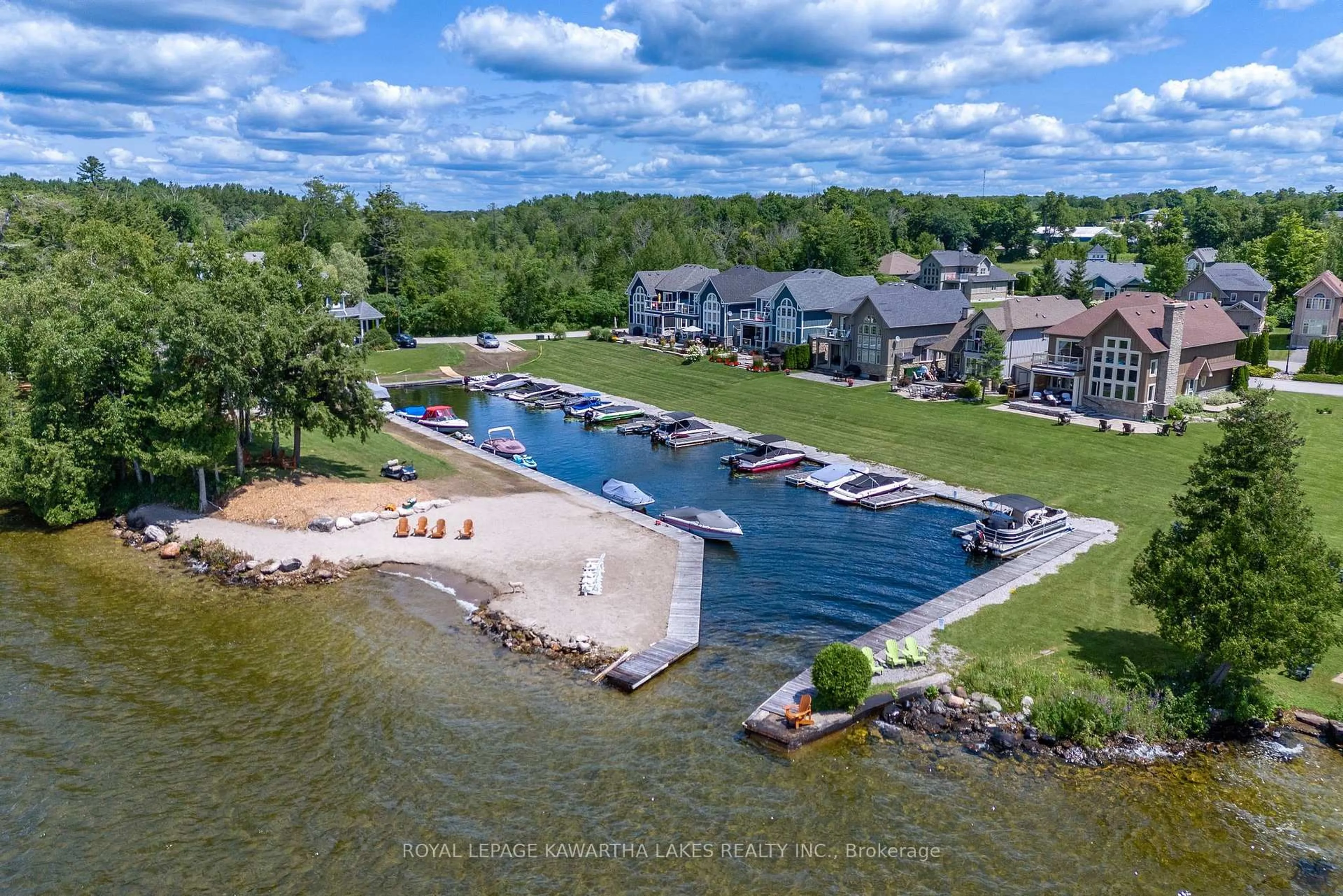 A pic from outside/outdoor area/front of a property/back of a property/a pic from drone, water/lake/river/ocean view for 79 Rosedale Tr, Kawartha Lakes Ontario K0M 1N0